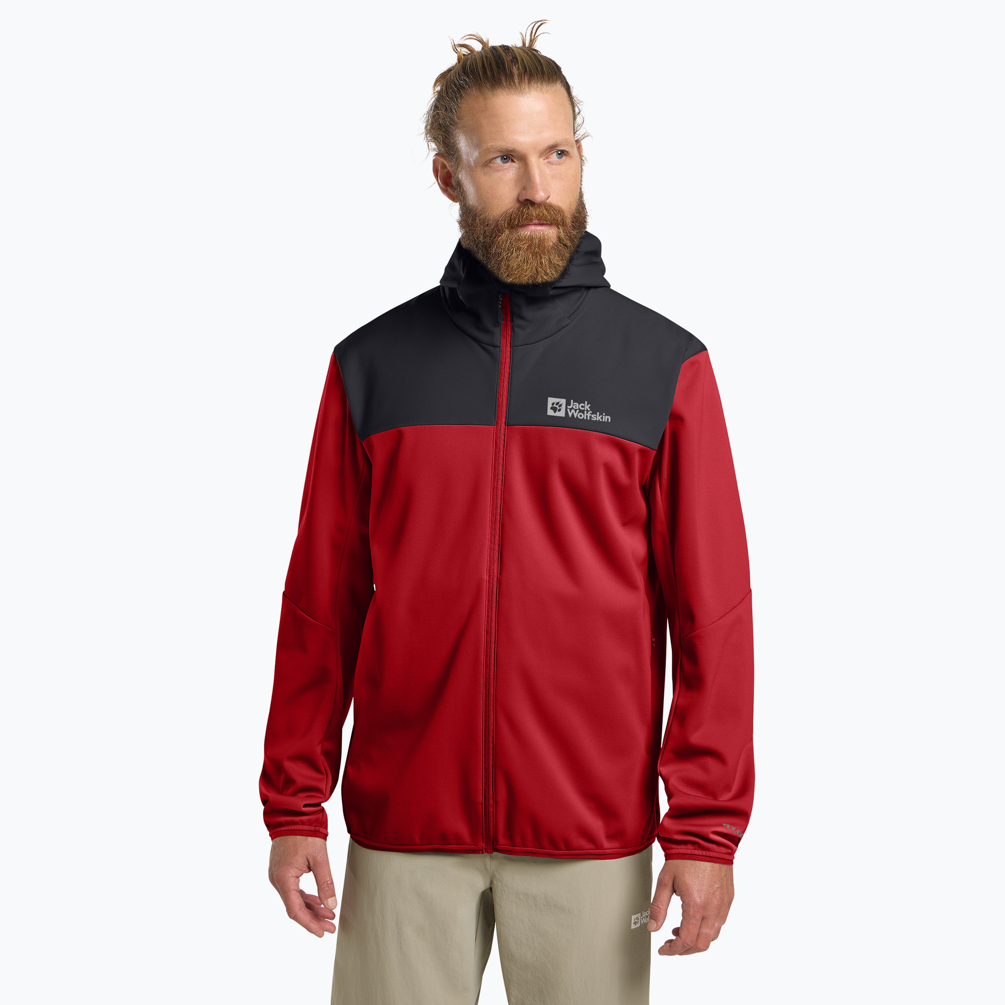 Kurtka softshell męska Jack Wolfskin Feldberg Hoody adrenaline red | WYSYŁKA W 24H | 30 DNI NA ZWROT