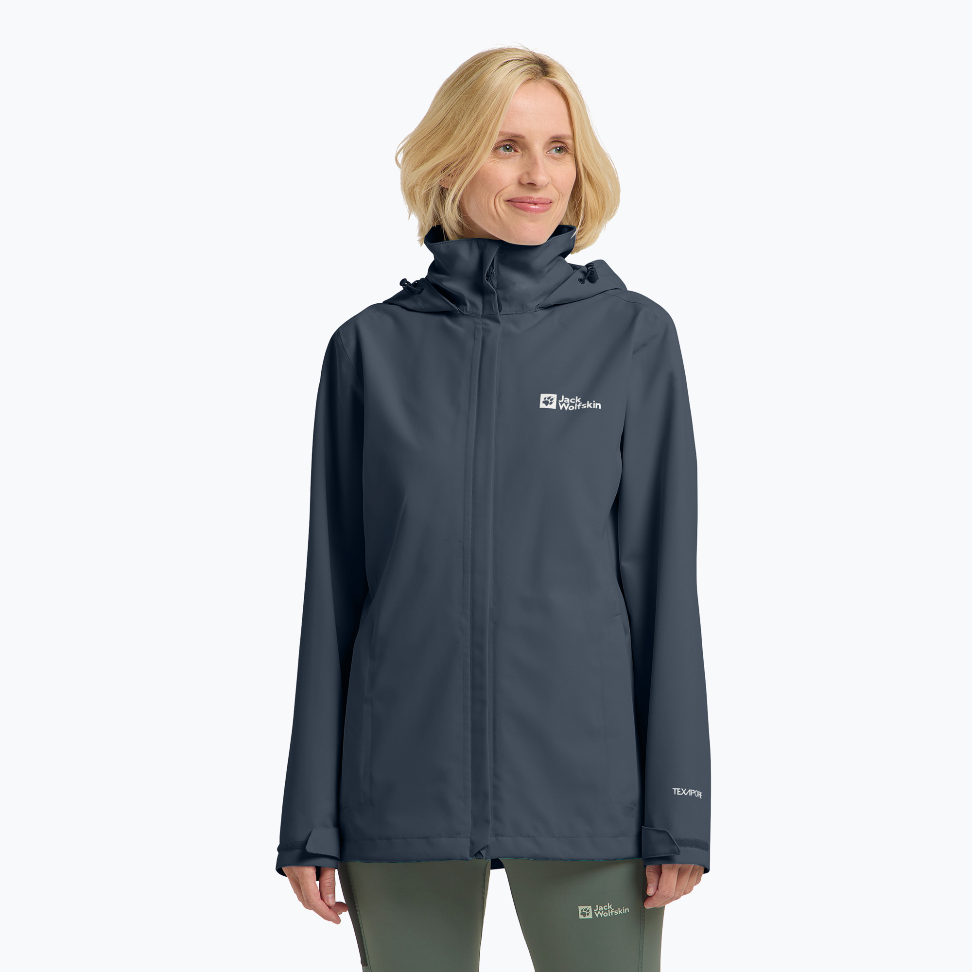 Kurtka przeciwdeszczowa damska Jack Wolfskin Trailtime 2L midnight sky | WYSYŁKA W 24H | 30 DNI NA ZWROT