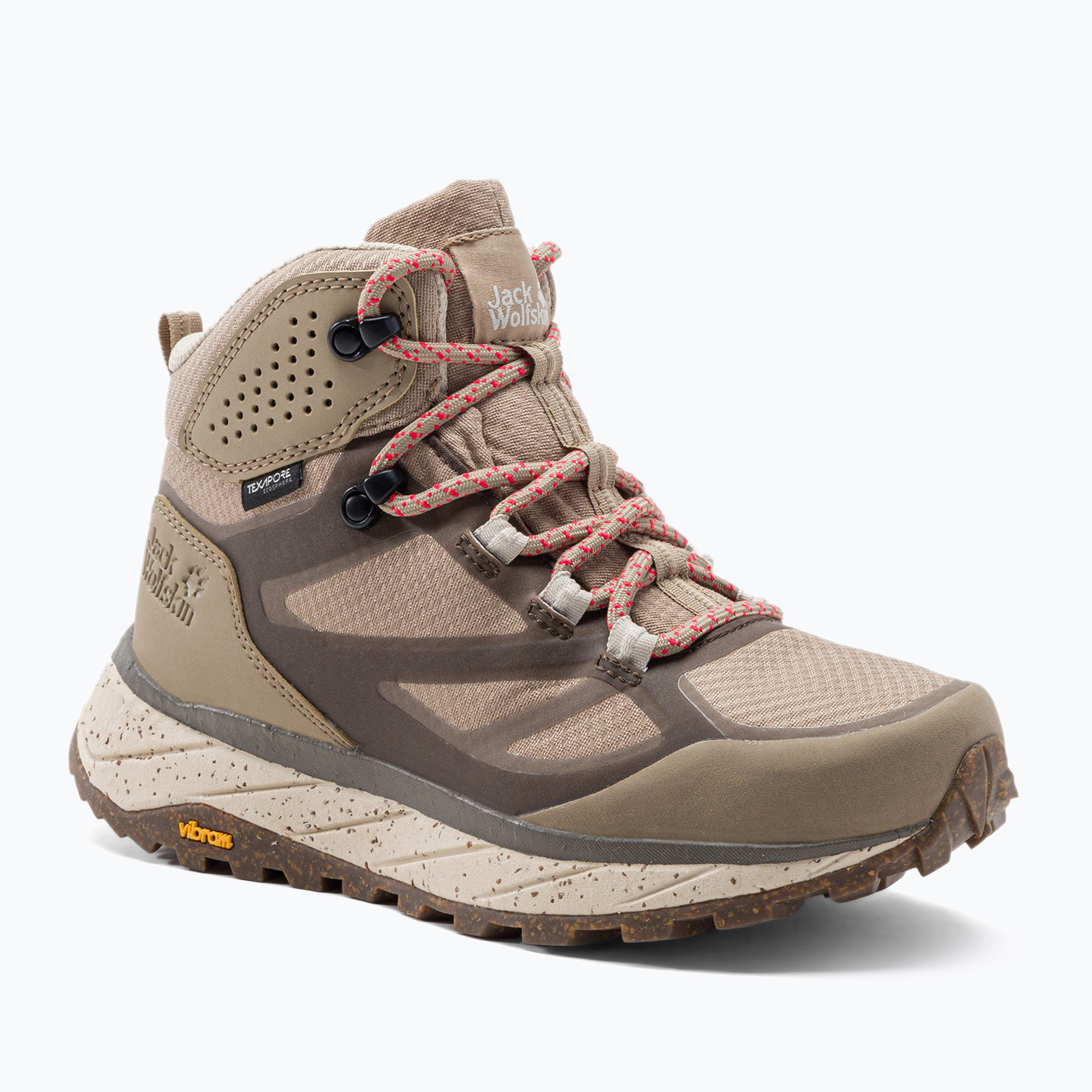 Buty trekkingowe damskie Jack Wolfskin Terraventure Texapore Mid beige/light beige | WYSYŁKA W 24H | 30 DNI NA ZWROT