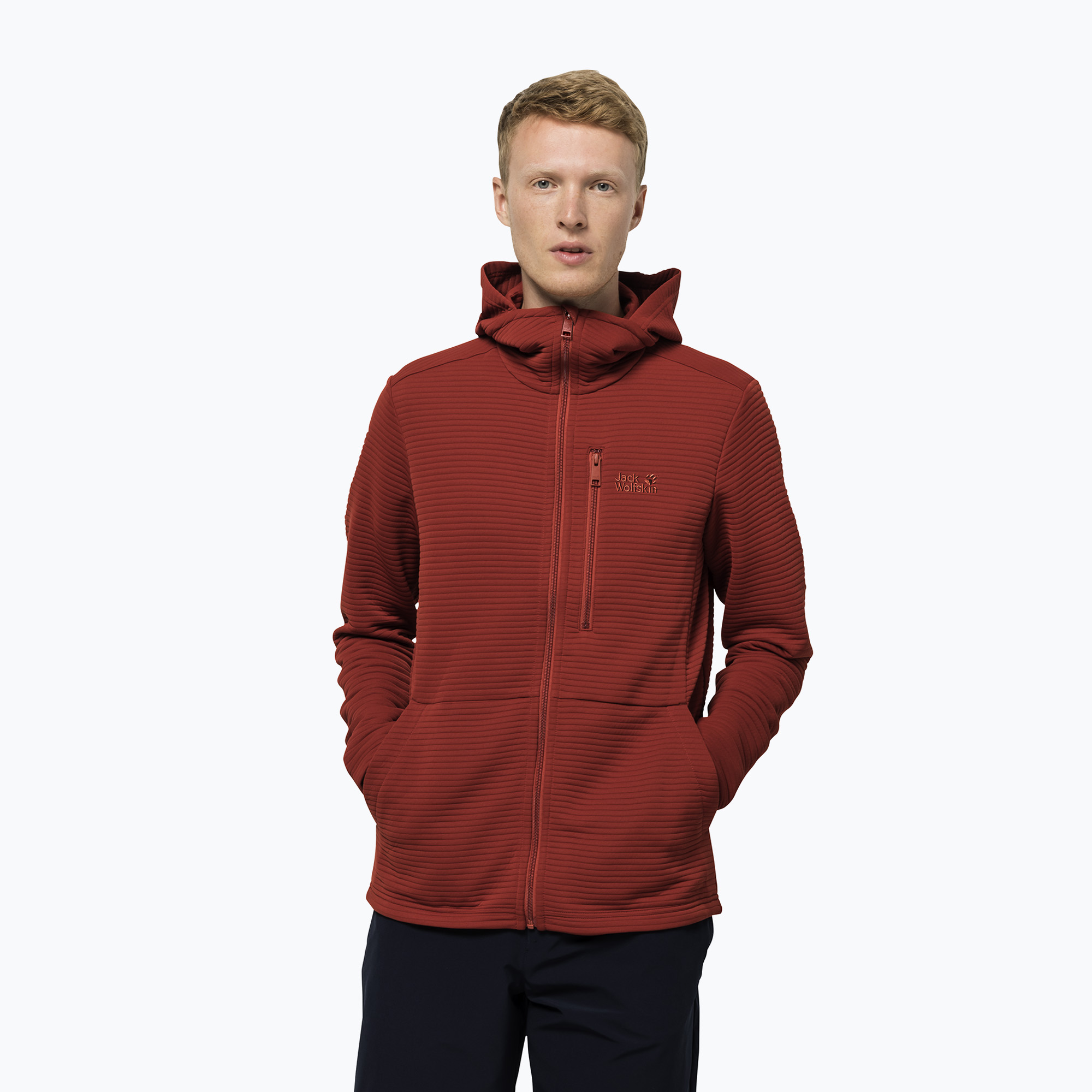 Bluza trekkingowa męska Jack Wolfskin Modesto Hooded mexican pepper | WYSYŁKA W 24H | 30 DNI NA ZWROT