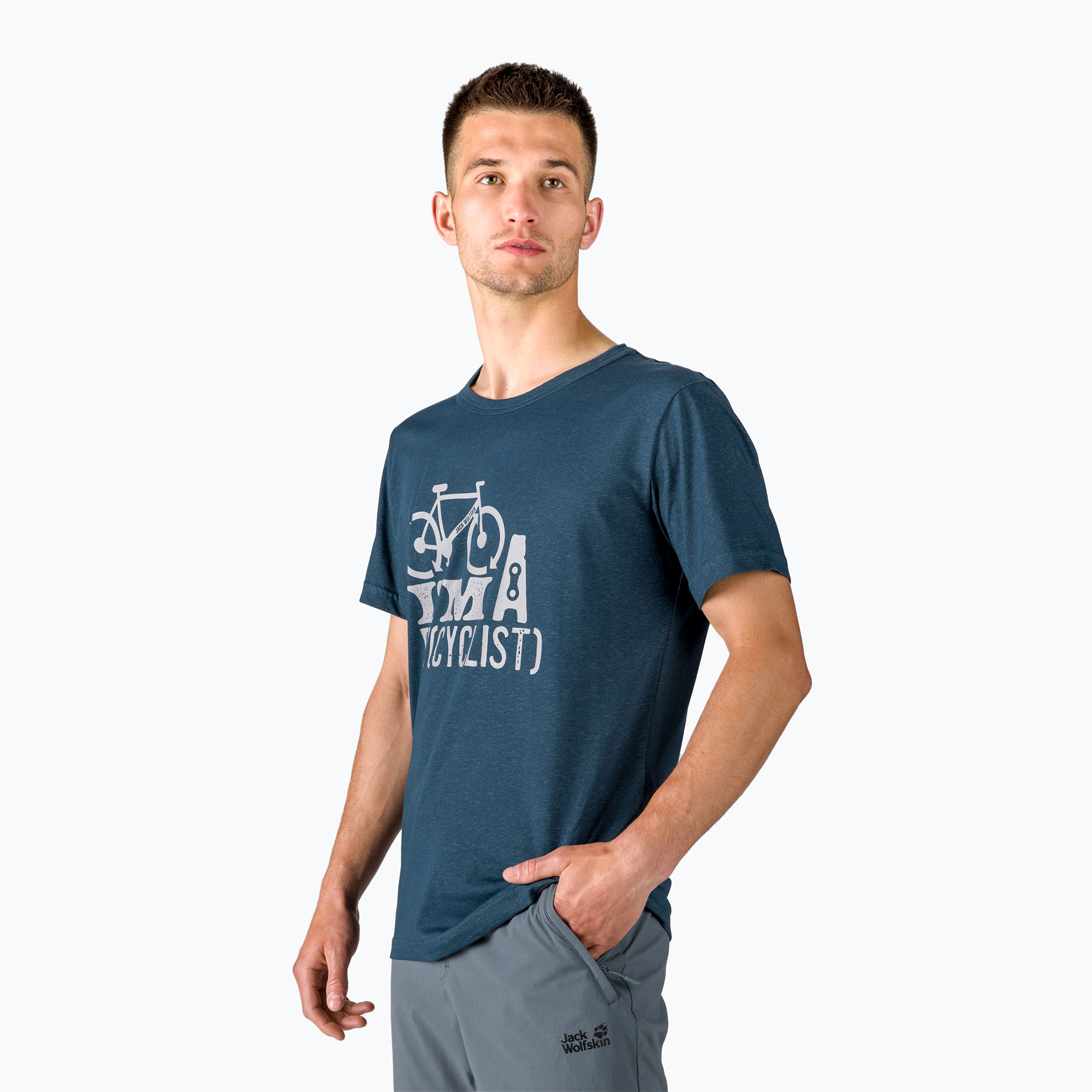 Koszulka trekkingowa męska Jack Wolfskin Ocean Trail thunder blue | WYSYŁKA W 24H | 30 DNI NA ZWROT
