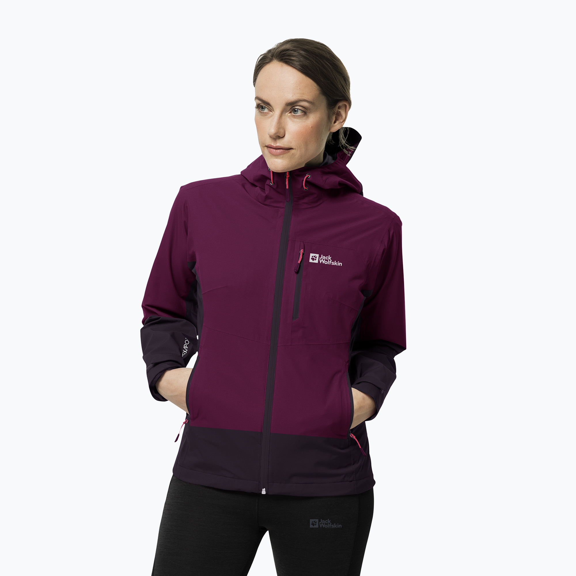 Kurtka przeciwdeszczowa damska Jack Wolfskin Eagle Peak wild berry | WYSYŁKA W 24H | 30 DNI NA ZWROT