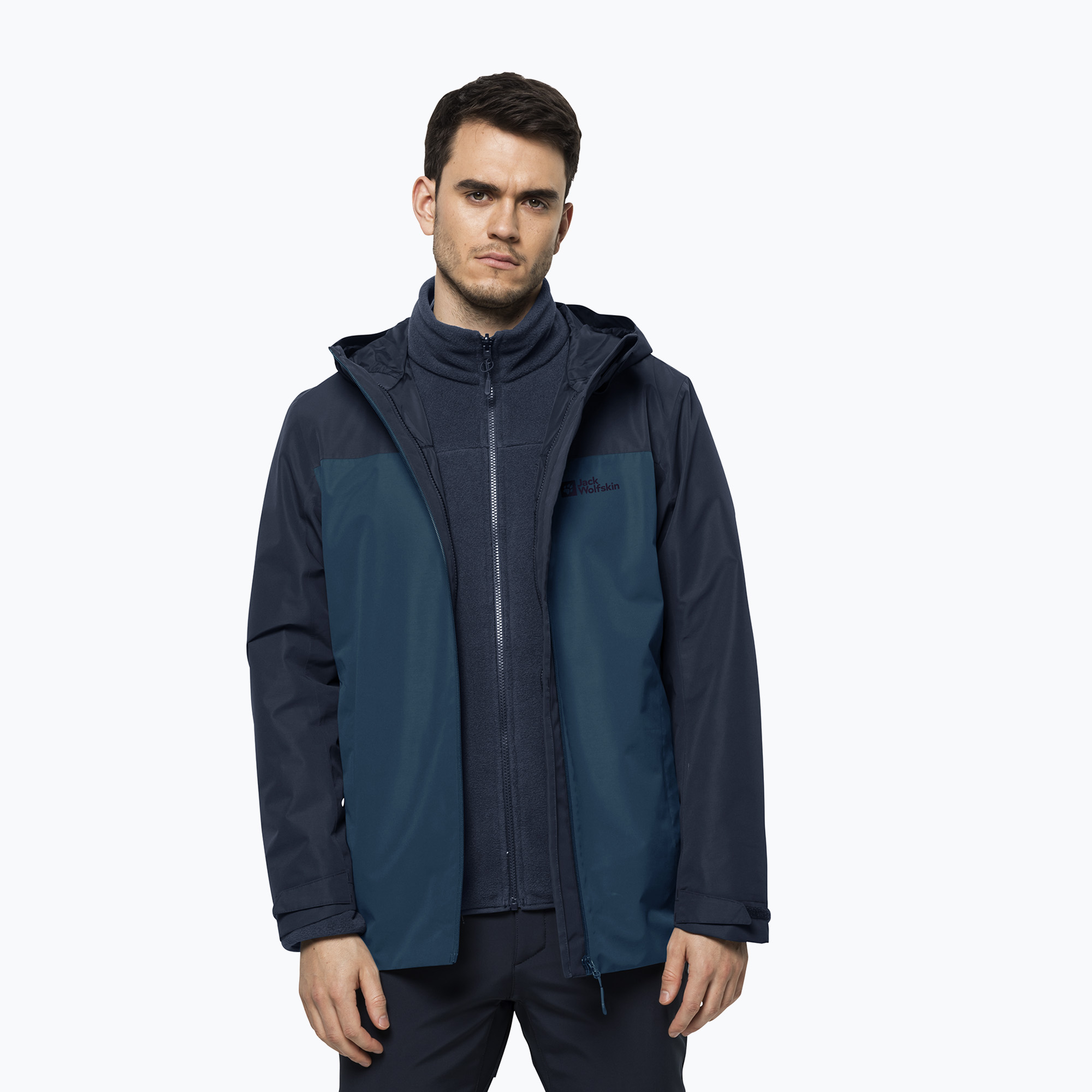 Kurtka 3w1 męska Jack Wolfskin Taubenberg blue coral | WYSYŁKA W 24H | 30 DNI NA ZWROT