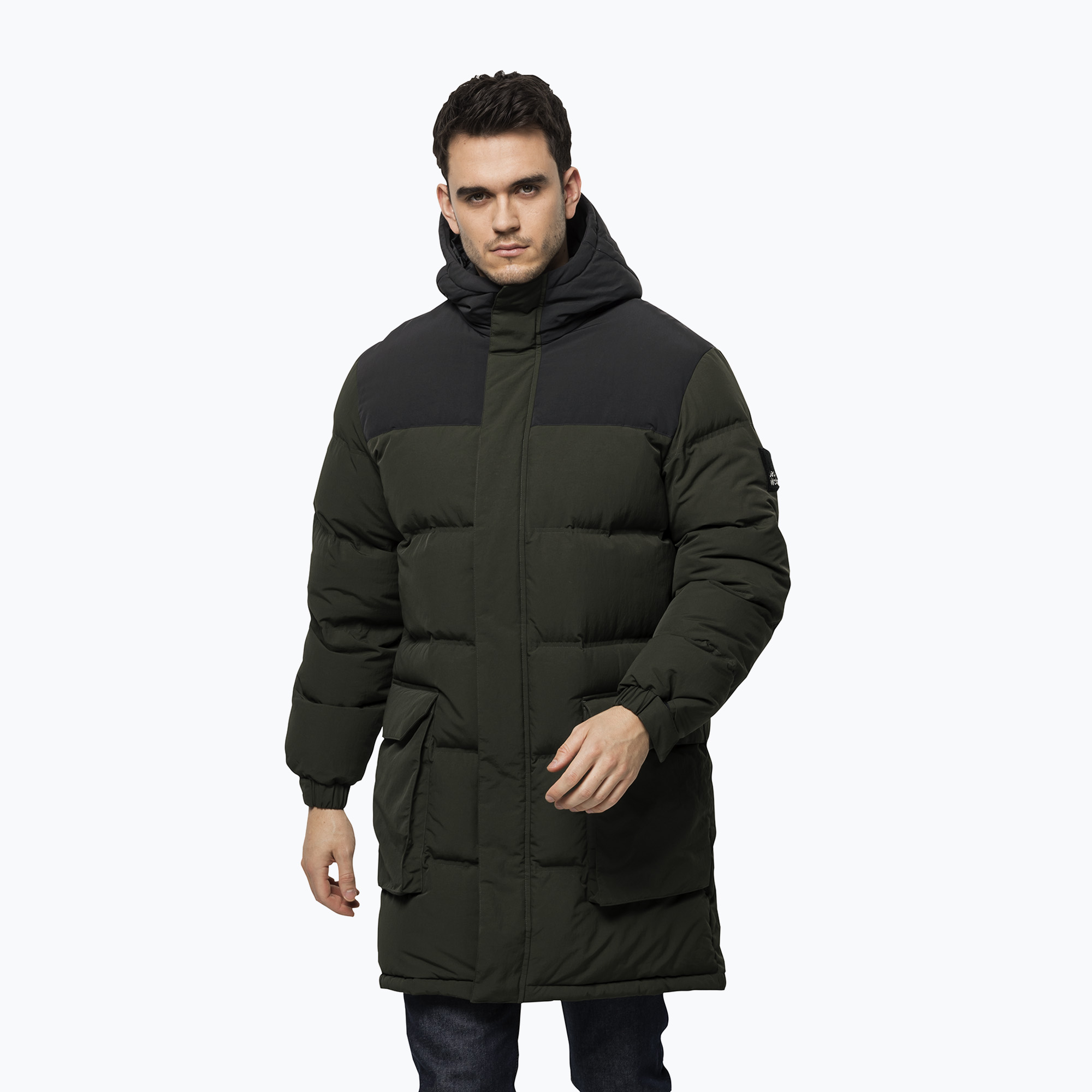 Płaszcz puchowy męski Jack Wolfskin Alex Long Down antique green | WYSYŁKA W 24H | 30 DNI NA ZWROT