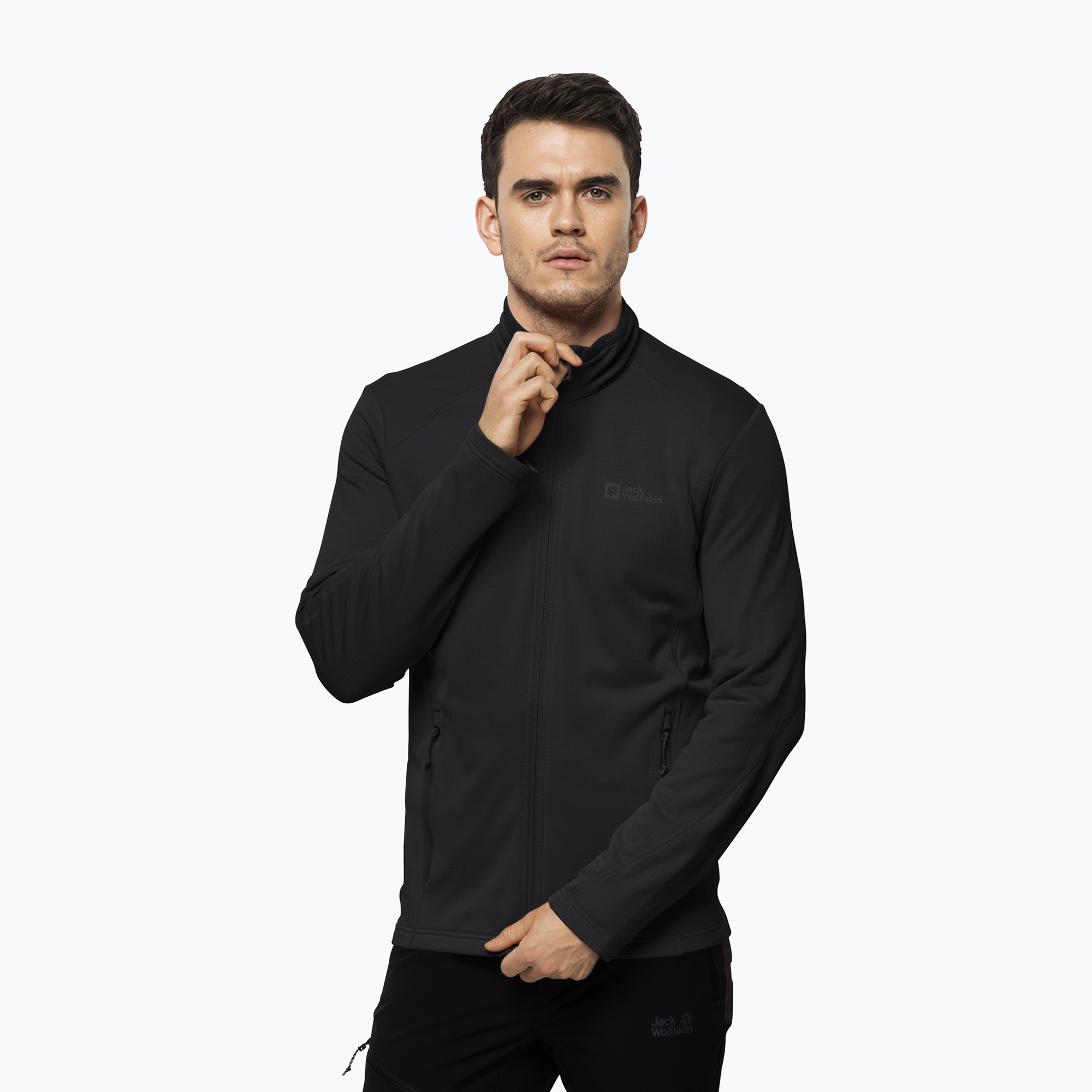 Bluza trekkingowa męska Jack Wolfskin Kolbenberg FZ black | WYSYŁKA W 24H | 30 DNI NA ZWROT