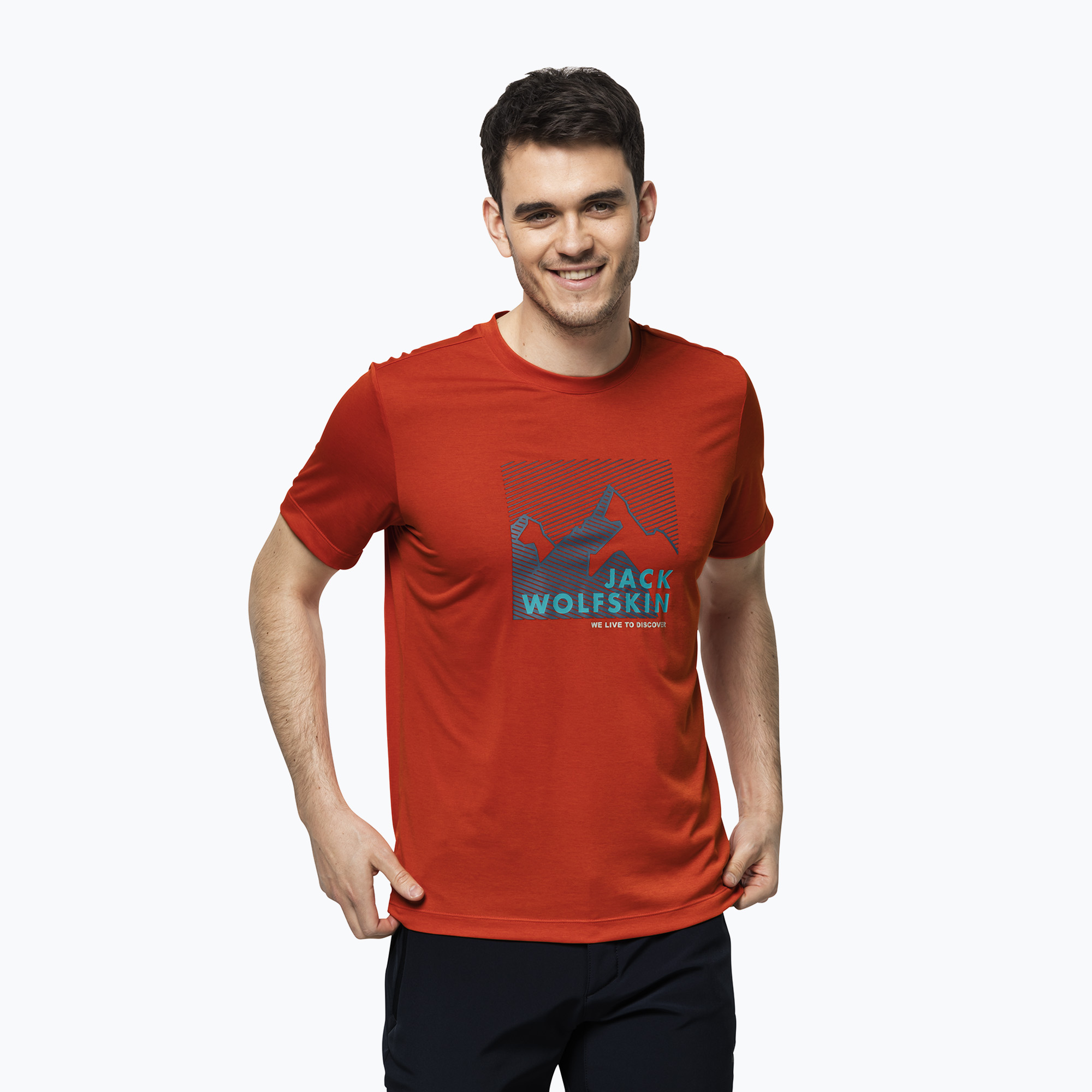 Koszulka trekkingowa męska Jack Wolfskin Hiking Graphic wild brier | WYSYŁKA W 24H | 30 DNI NA ZWROT