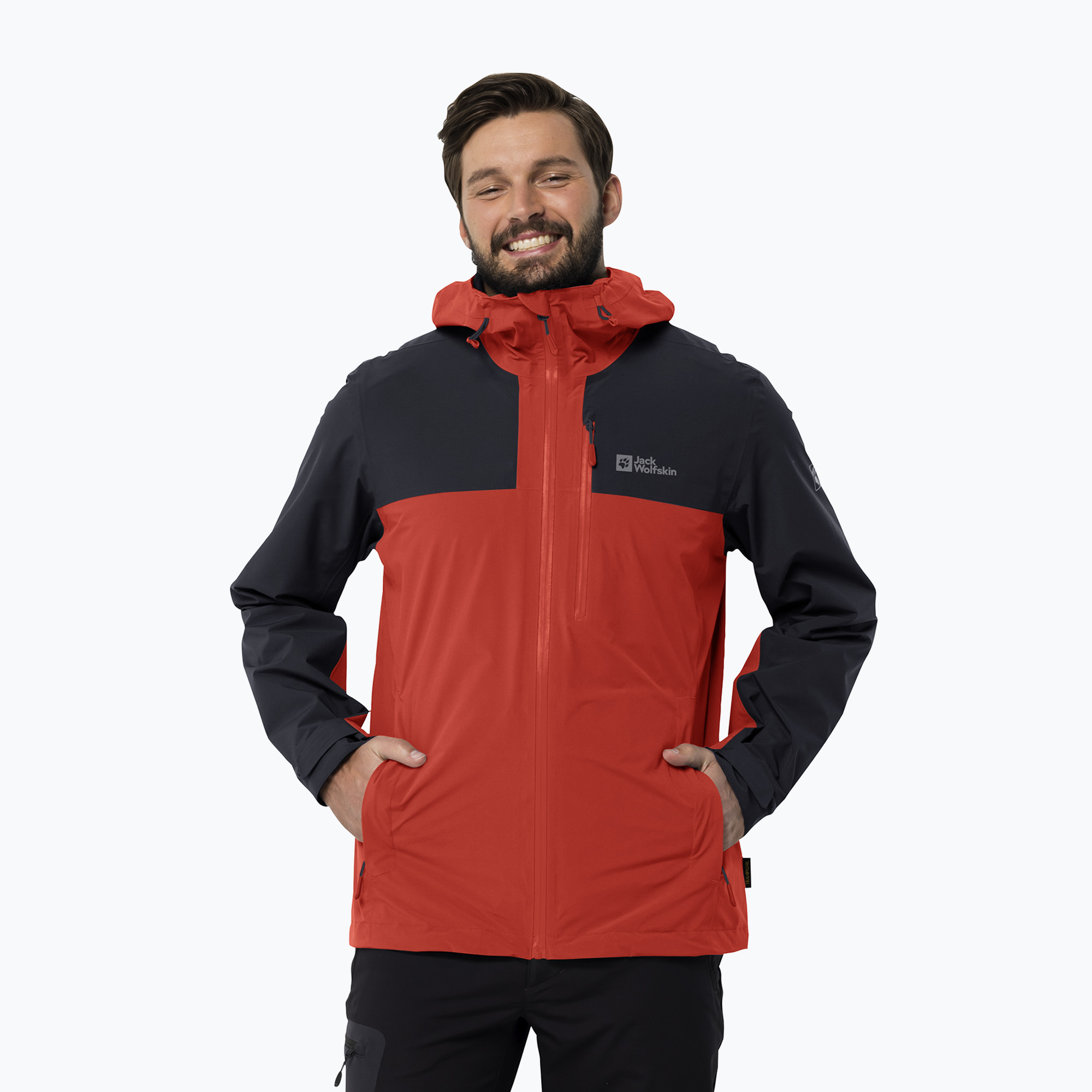 Kurtka przeciwdeszczowa męska Jack Wolfskin Go Hike strong red | WYSYŁKA W 24H | 30 DNI NA ZWROT