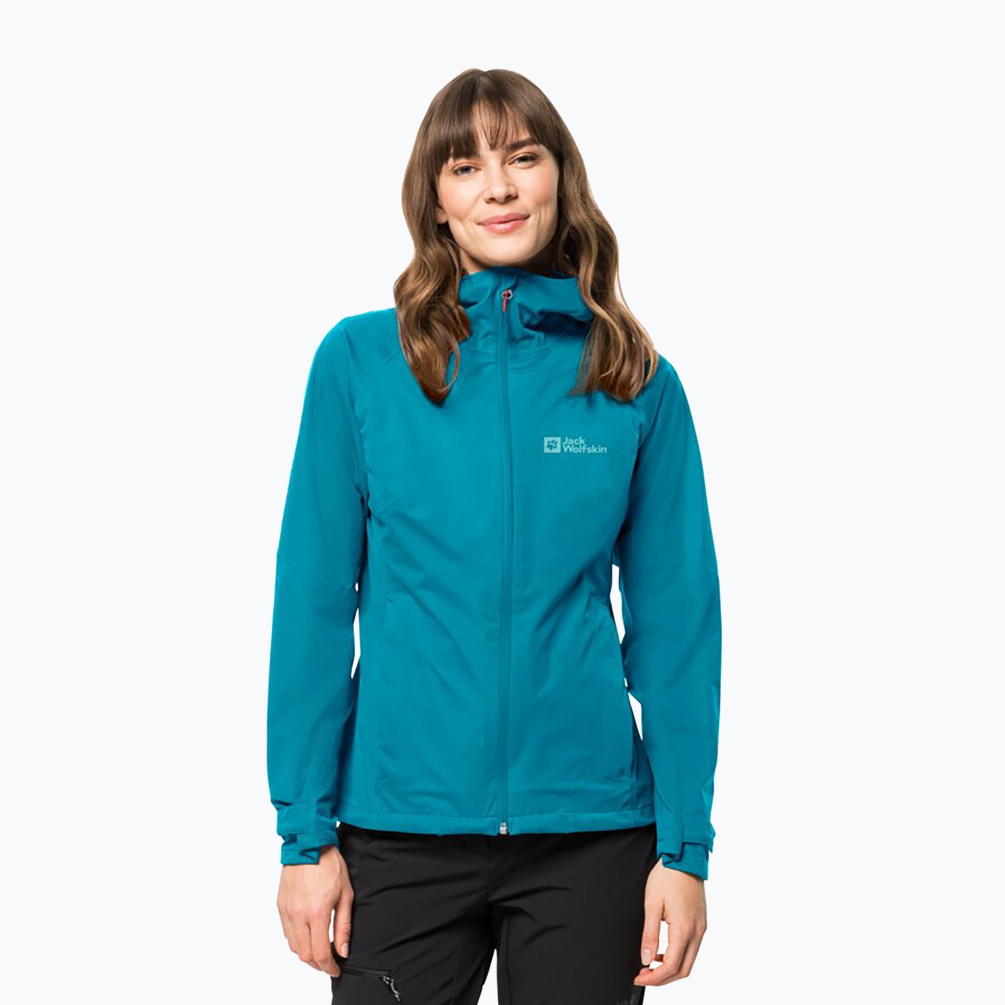 Kurtka przeciwdeszczowa damska Jack Wolfskin Highest Peak tile blue | WYSYŁKA W 24H | 30 DNI NA ZWROT