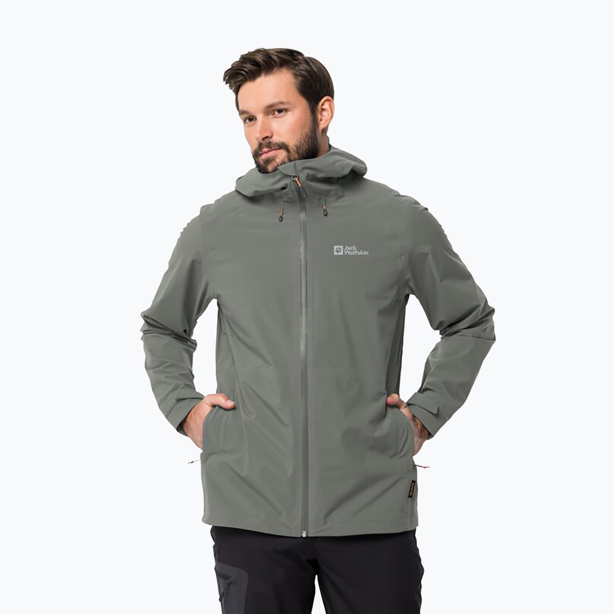 Kurtka przeciwdeszczowa męska Jack Wolfskin Highest Peak gecko green | WYSYŁKA W 24H | 30 DNI NA ZWROT