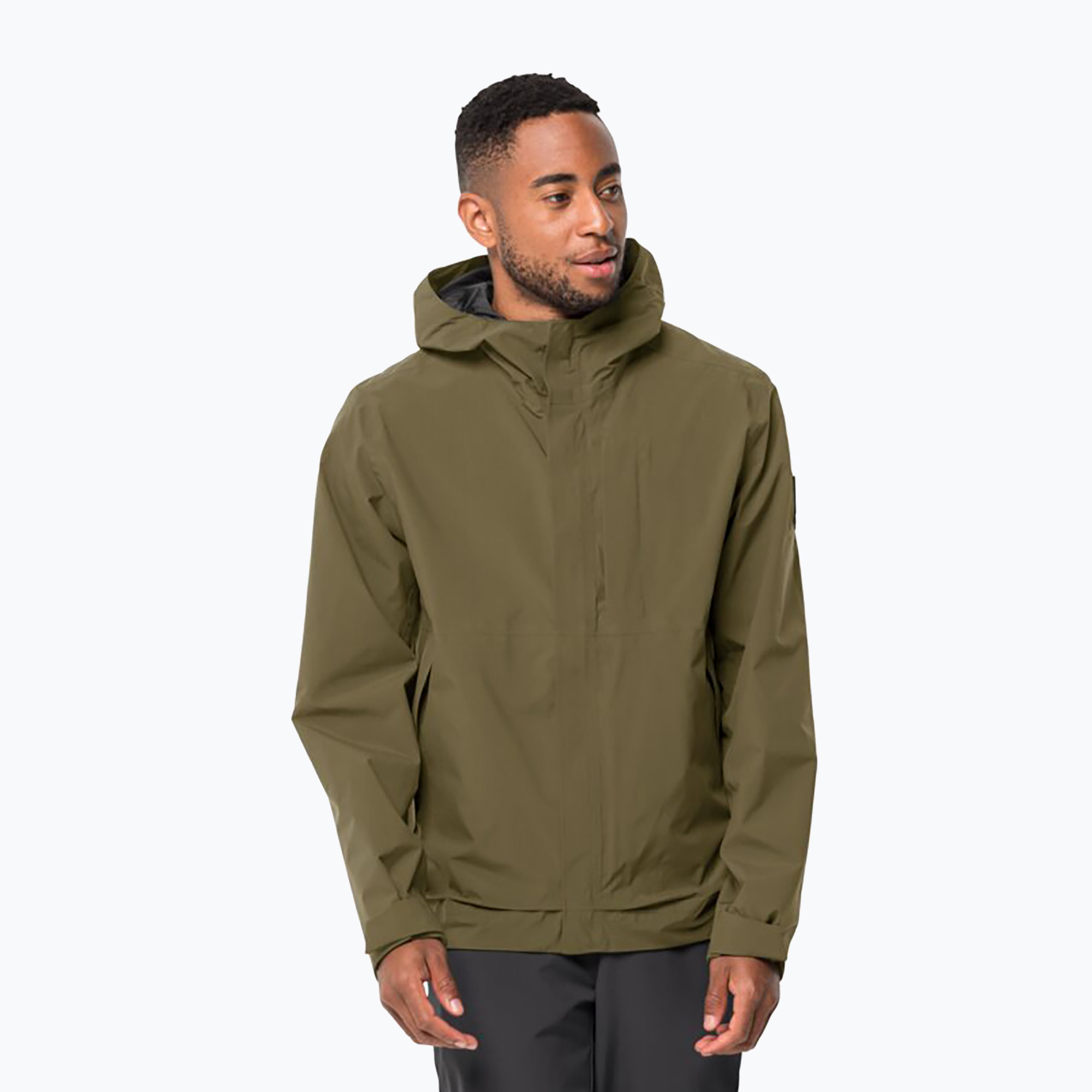 Kurtka przeciwdeszczowa męska Jack Wolfskin Mainkai grey olive | WYSYŁKA W 24H | 30 DNI NA ZWROT