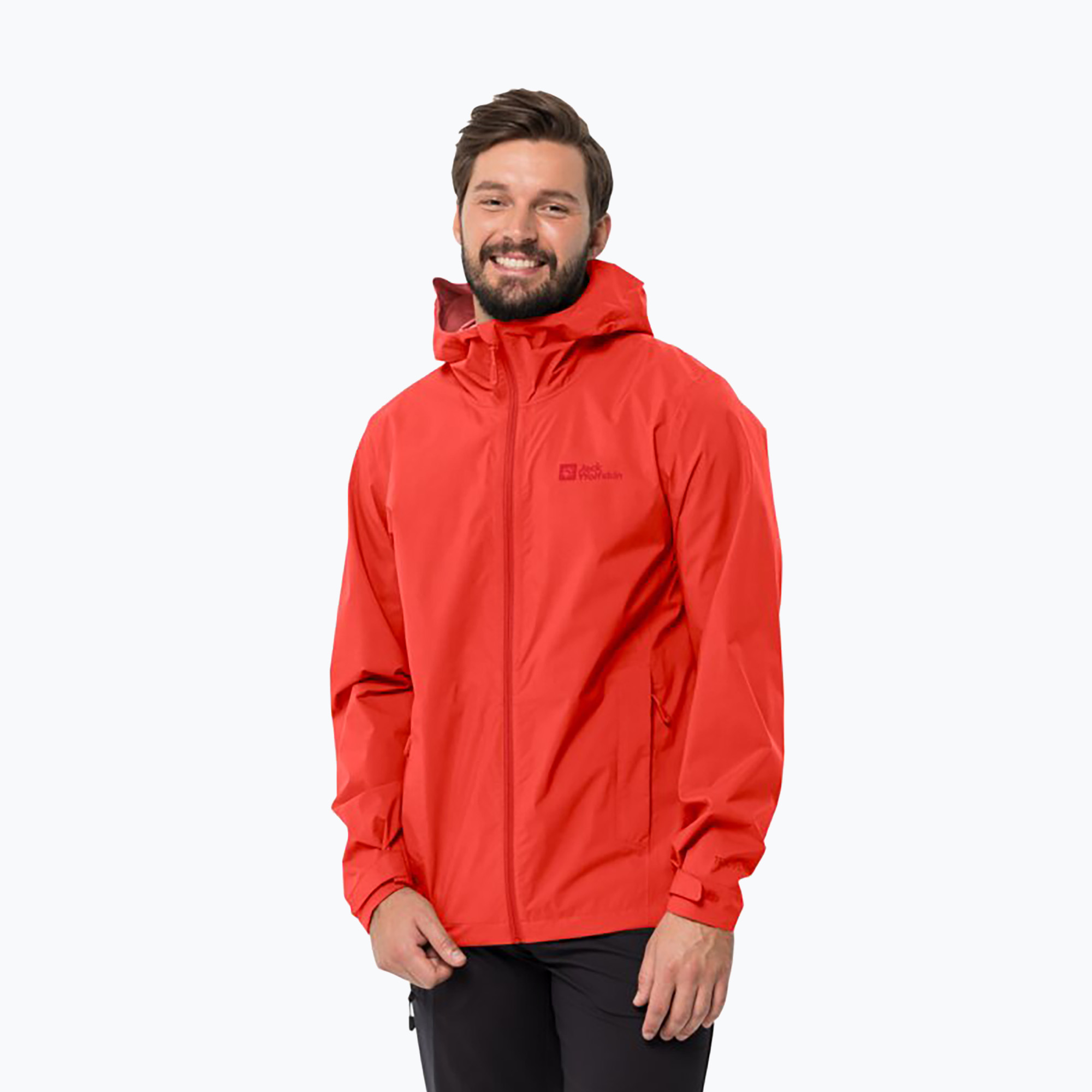 Kurtka przeciwdeszczowa męska Jack Wolfskin Elsberg 2.5L strong red | WYSYŁKA W 24H | 30 DNI NA ZWROT