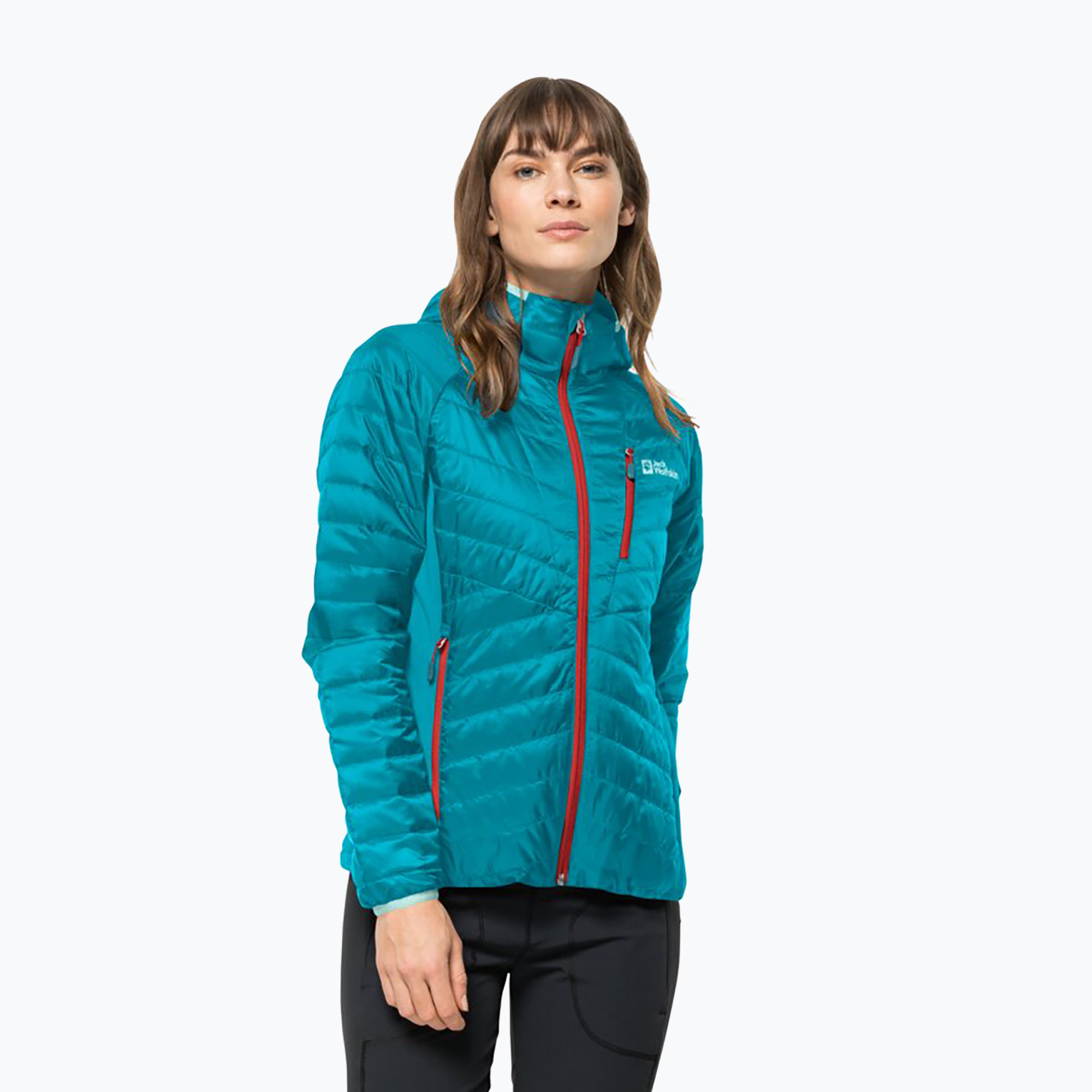 Kurtka puchowa damska Jack Wolfskin Routeburn Pro Ins tile blue | WYSYŁKA W 24H | 30 DNI NA ZWROT