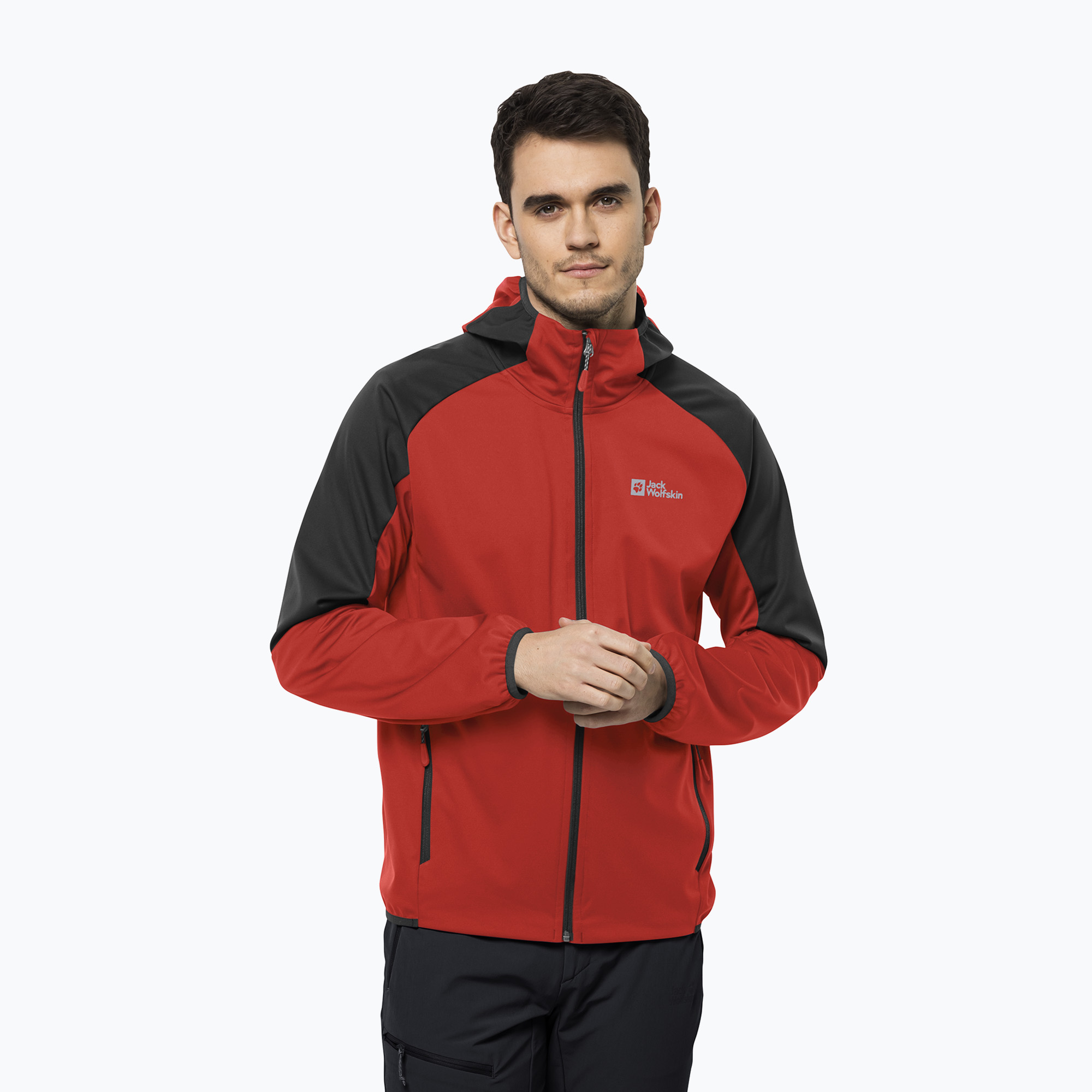 Kurtka softshell męska Jack Wolfskin Feldberg Hoody strong red | WYSYŁKA W 24H | 30 DNI NA ZWROT