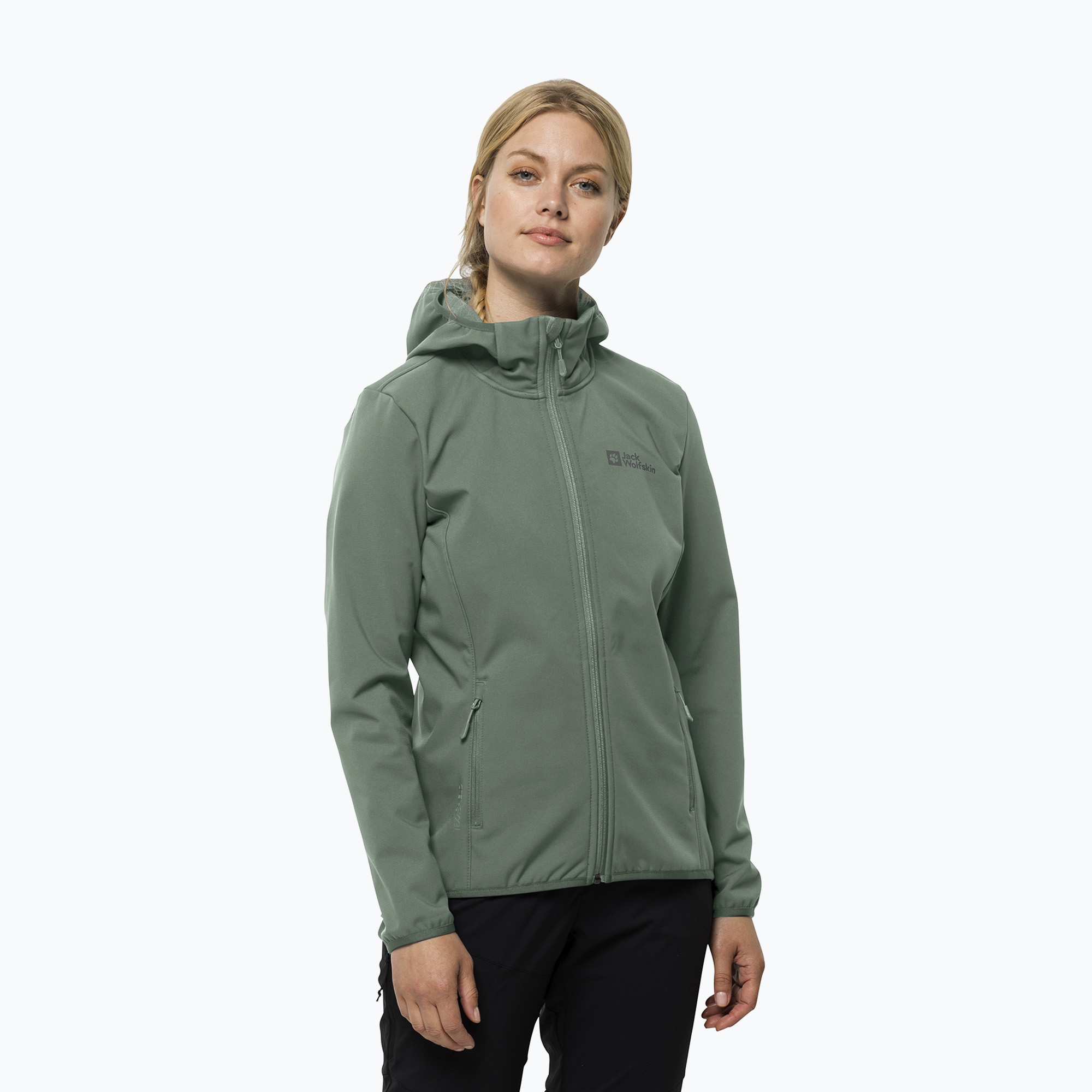 Kurtka softshell damska Jack Wolfskin Bornberg Hoody picnic green | WYSYŁKA W 24H | 30 DNI NA ZWROT