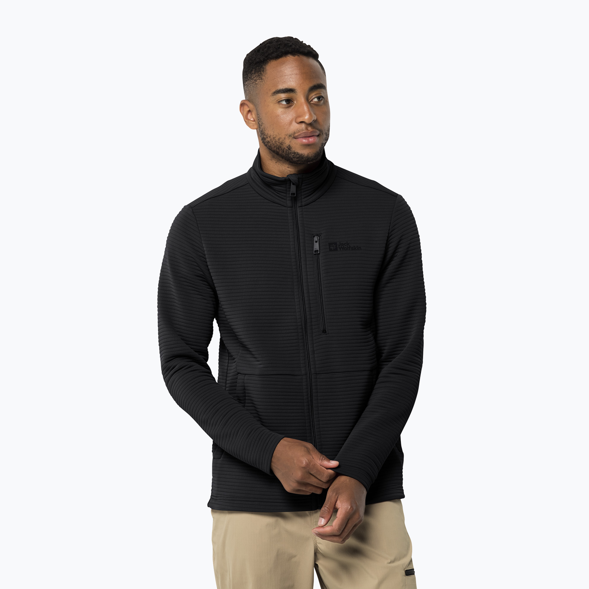 Bluza trekkingowa męska Jack Wolfskin Modesto black | WYSYŁKA W 24H | 30 DNI NA ZWROT