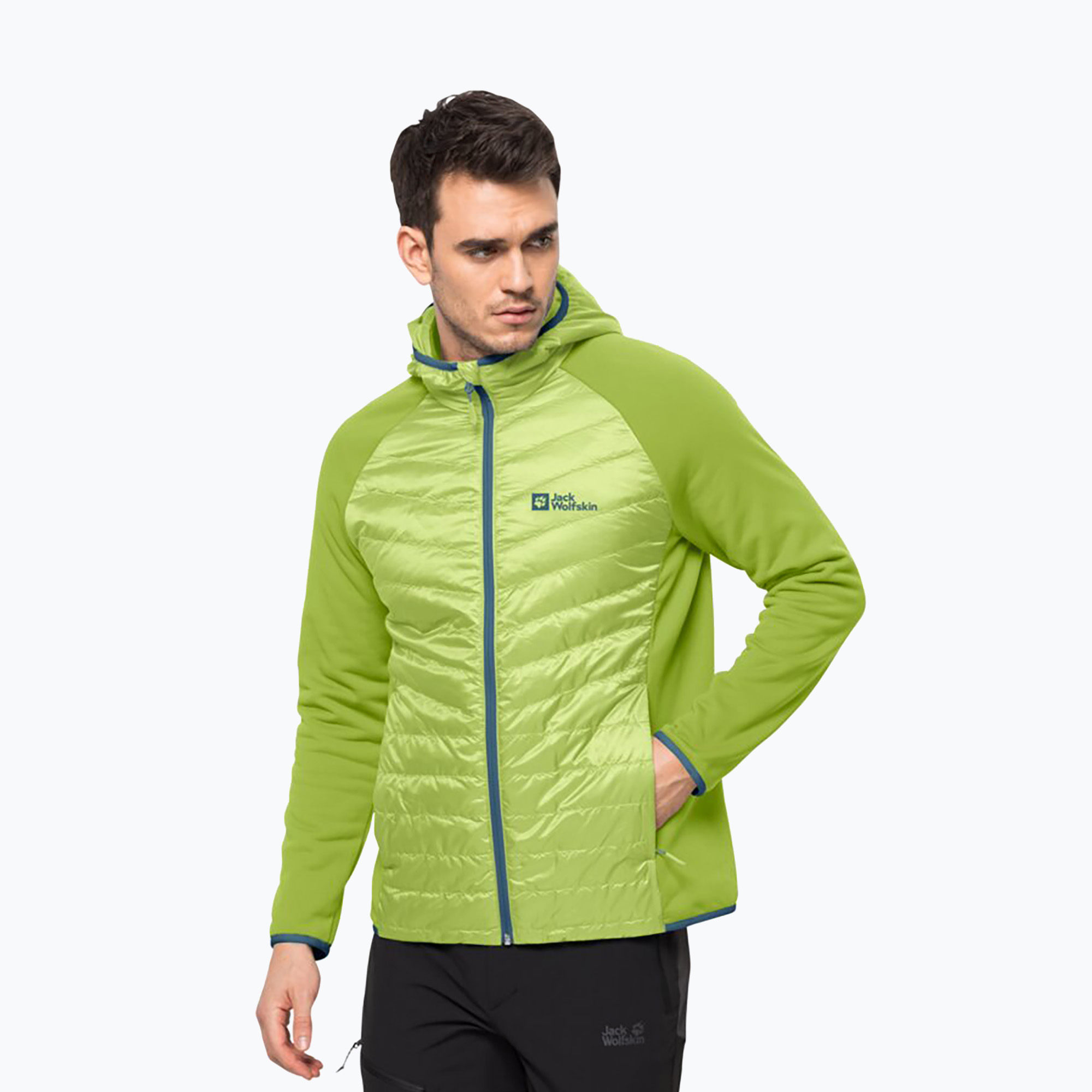 Kurtka hybrydowa męska Jack Wolfskin Routeburn Pro Hybrid fresh green | WYSYŁKA W 24H | 30 DNI NA ZWROT