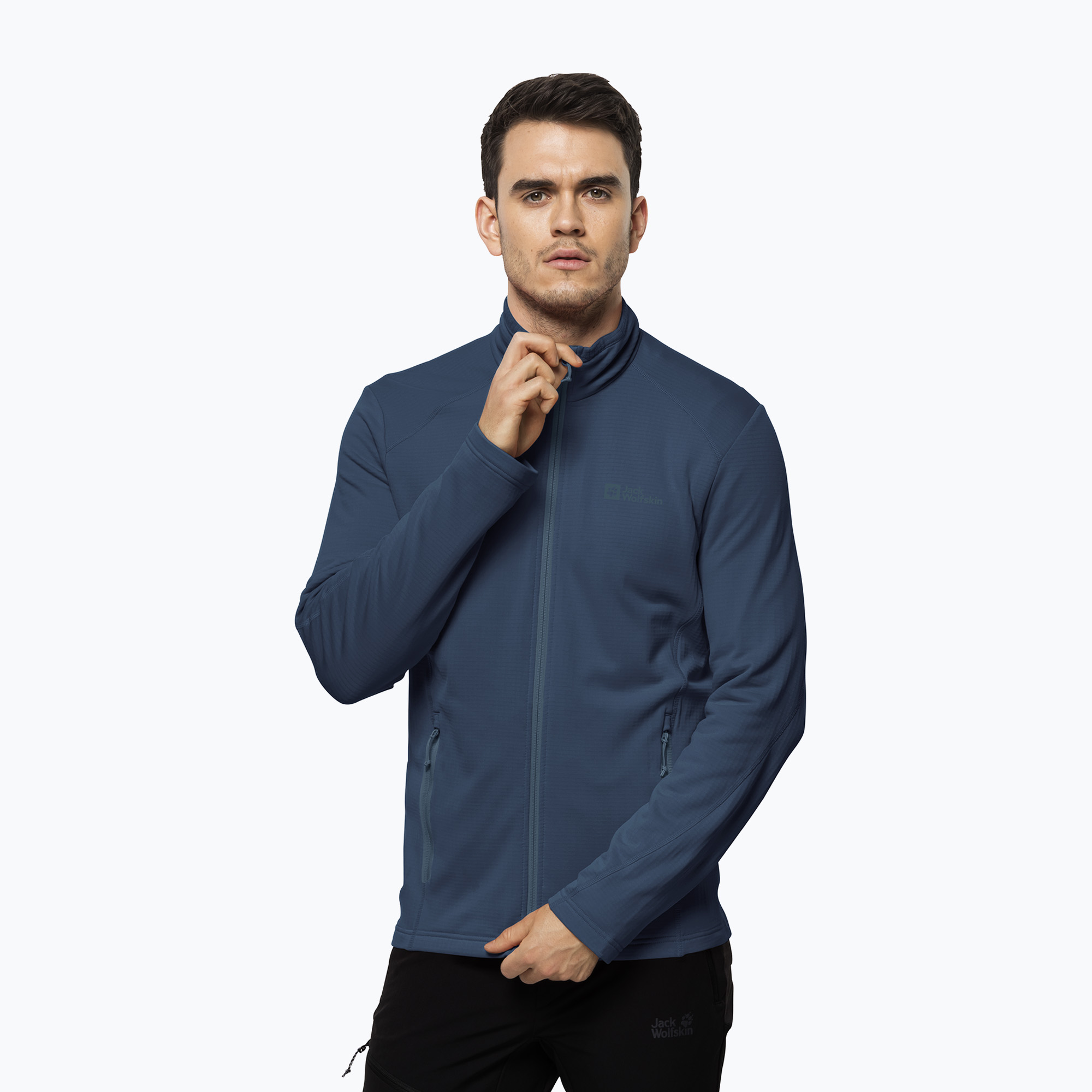 Bluza trekkingowa męska Jack Wolfskin Kolbenberg FZ dark sea | WYSYŁKA W 24H | 30 DNI NA ZWROT