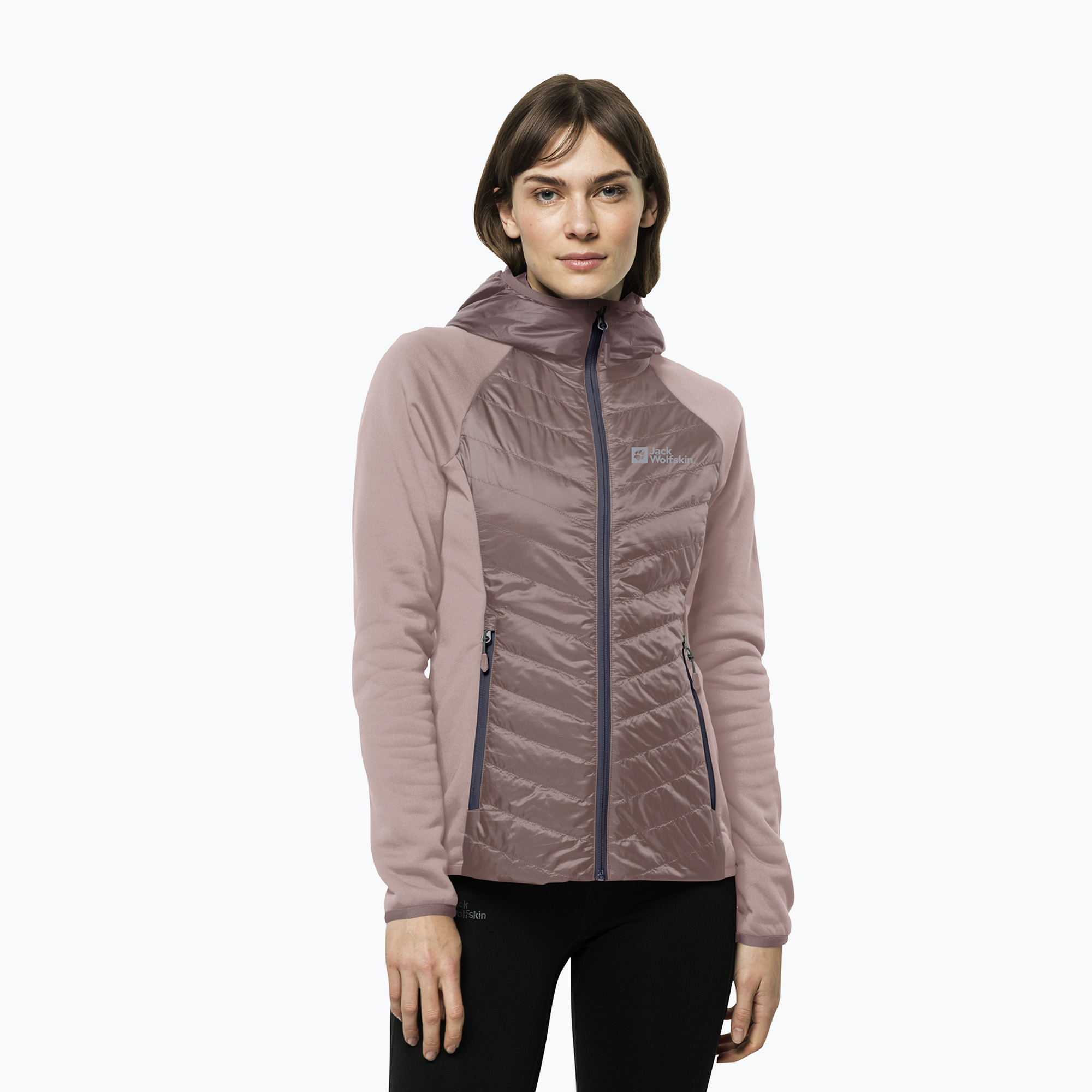 Kurtka hybrydowa damska Jack Wolfskin Routeburn Pro Hybrid rose smoke | WYSYŁKA W 24H | 30 DNI NA ZWROT