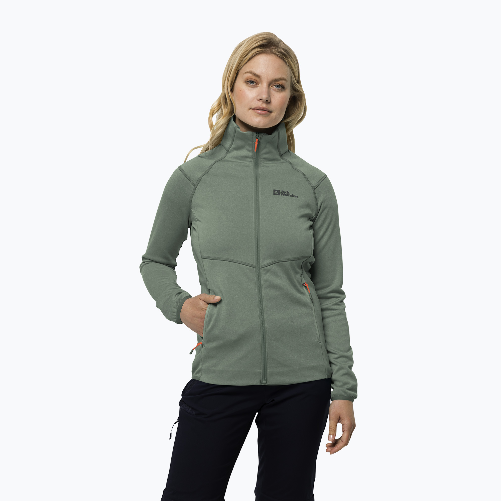 Bluza trekkingowa damska Jack Wolfskin Fortberg FZ picnic green | WYSYŁKA W 24H | 30 DNI NA ZWROT