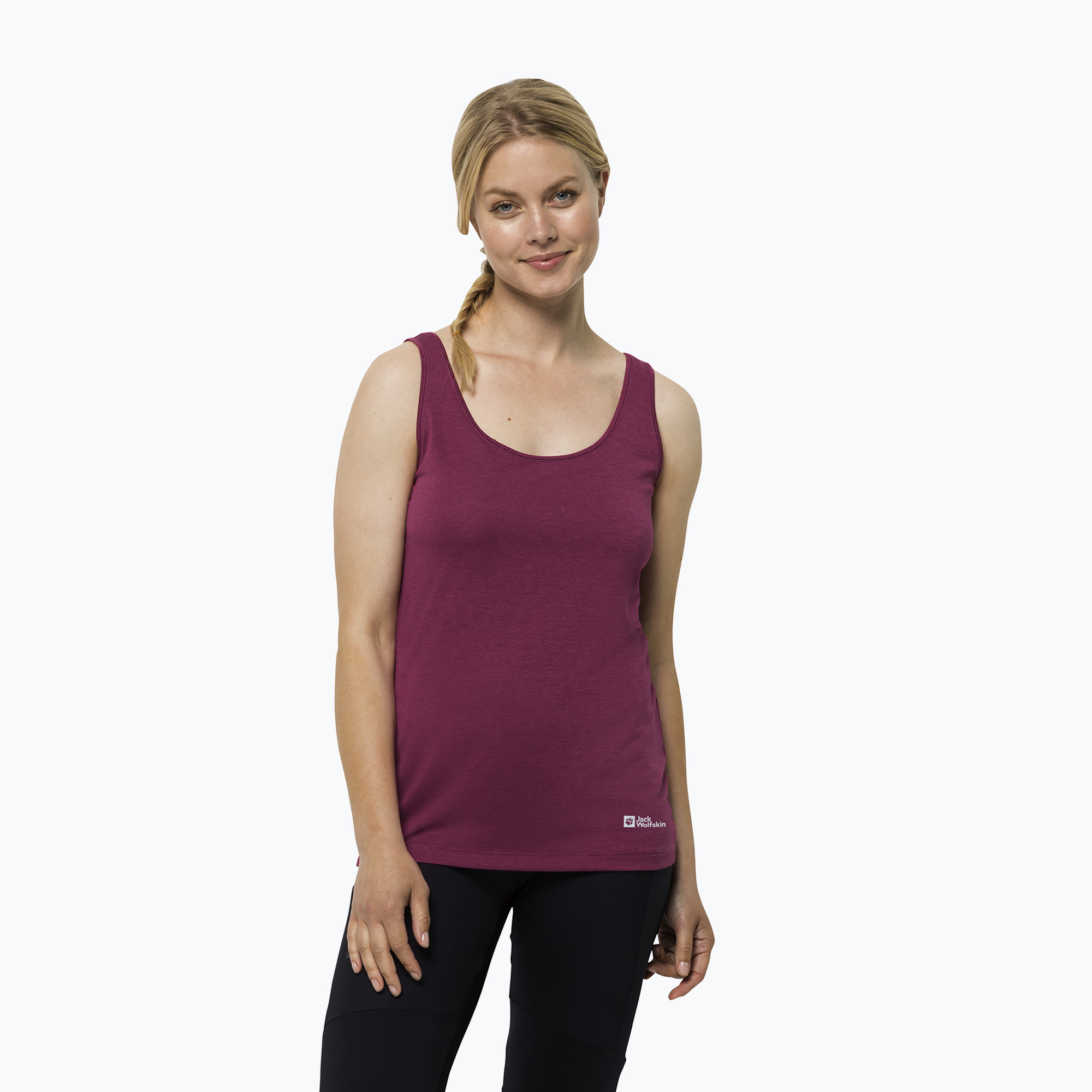 Koszulka trekkingowa damska Jack Wolfskin Pack & Go Tank sangria red | WYSYŁKA W 24H | 30 DNI NA ZWROT