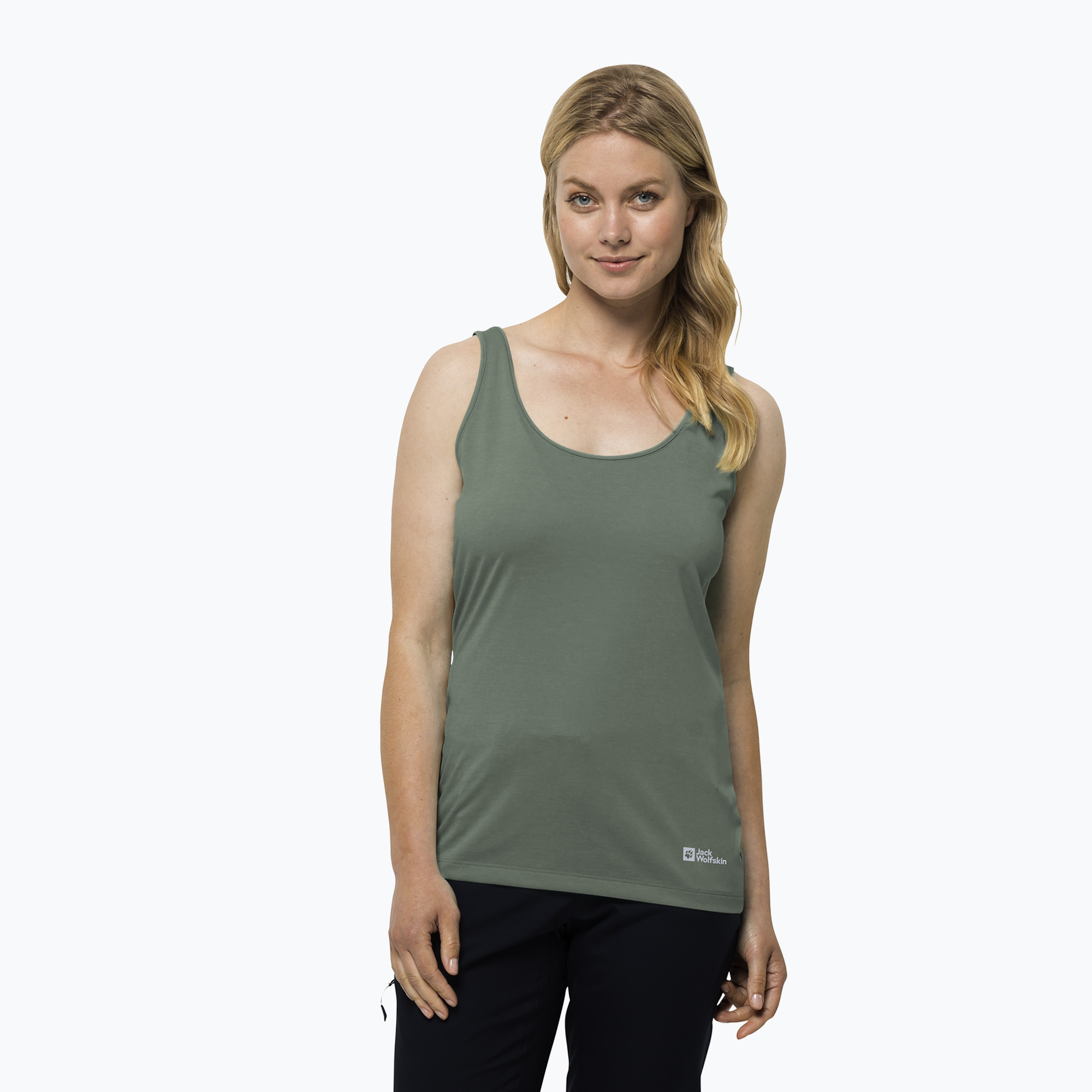 Koszulka trekkingowa damska Jack Wolfskin Pack & Go Tank picnic green | WYSYŁKA W 24H | 30 DNI NA ZWROT
