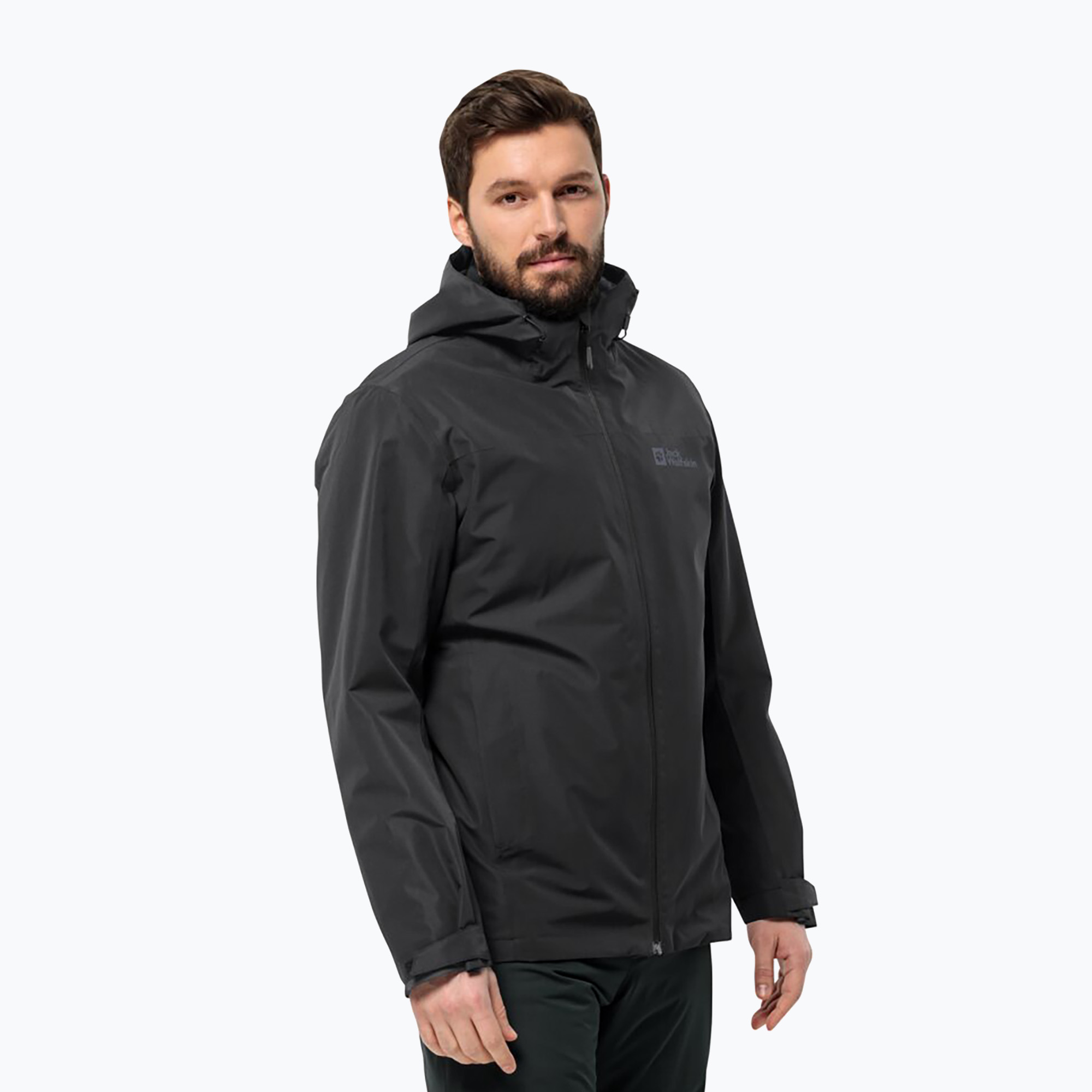 Kurtka 3w1 męska Jack Wolfskin Taubenberg 3In1 black 6001 | WYSYŁKA W 24H | 30 DNI NA ZWROT