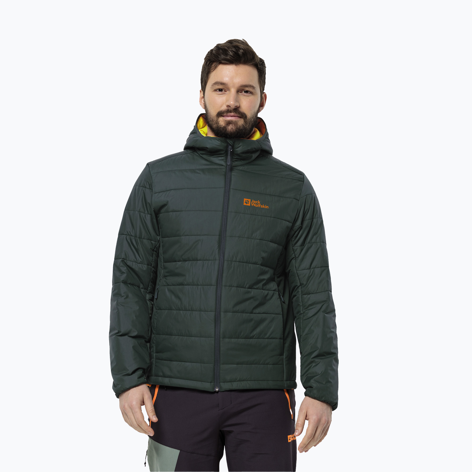 Kurtka męska Jack Wolfskin Lapawa Ins Hoody black olive | WYSYŁKA W 24H | 30 DNI NA ZWROT