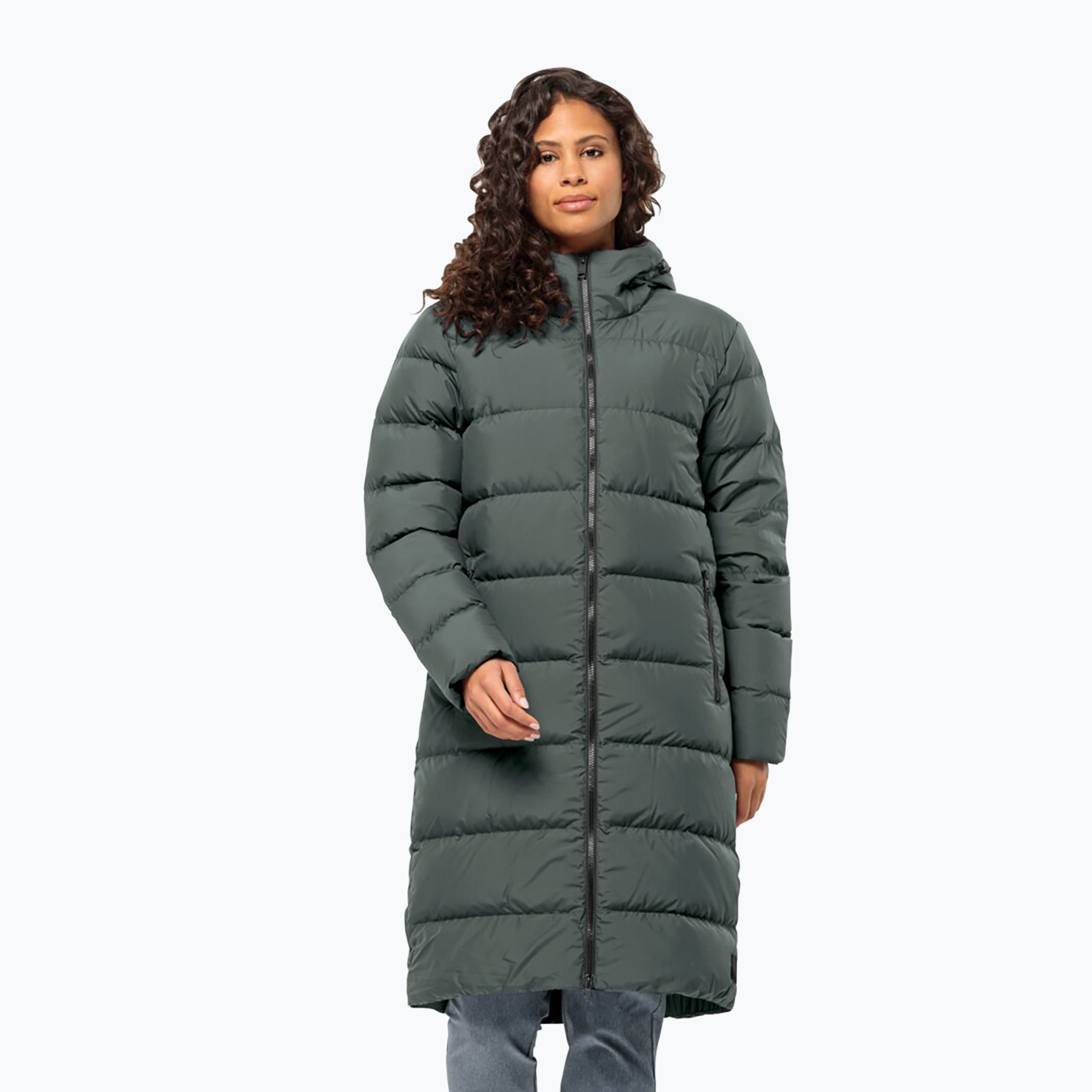 Płaszcz puchowy damski Jack Wolfskin Frozen Palace slate green | WYSYŁKA W 24H | 30 DNI NA ZWROT