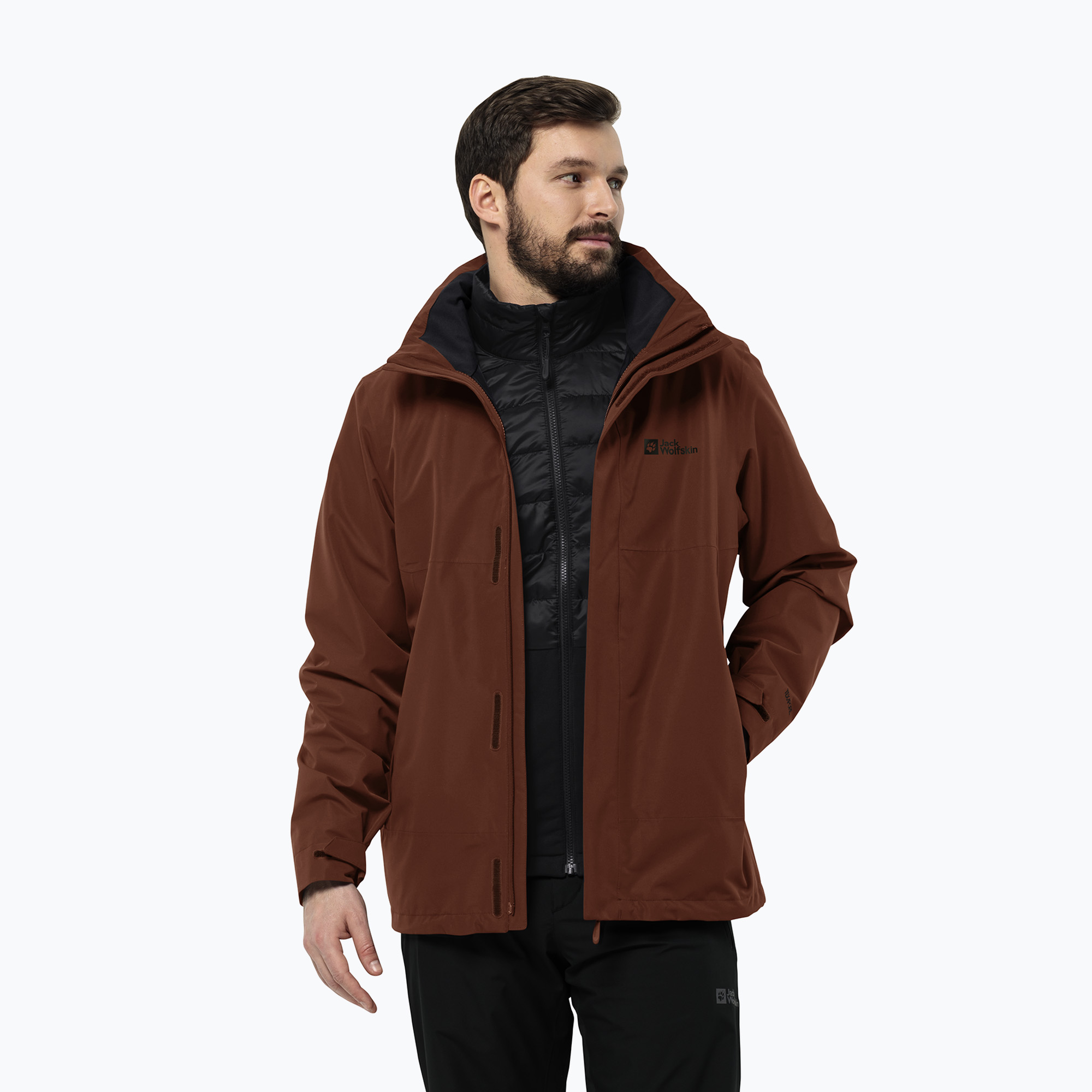 Kurtka 3w1 męska Jack Wolfskin Feldberg Luntal 3in1 carmine | WYSYŁKA W 24H | 30 DNI NA ZWROT