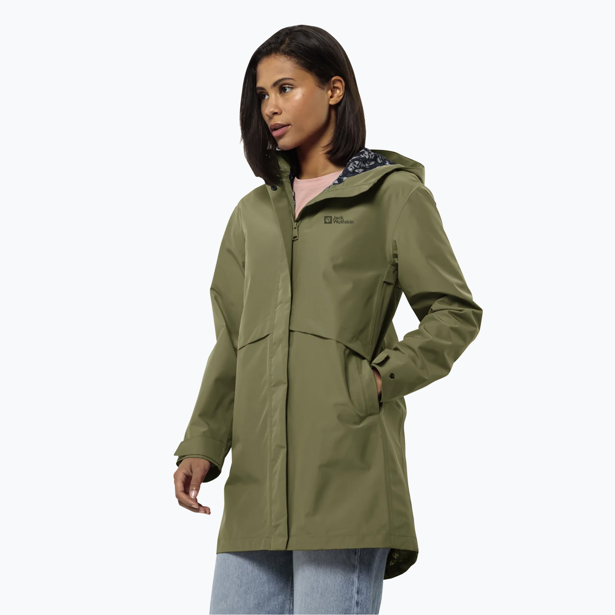 Płaszcz przeciwdeszczowy damski Jack Wolfskin Cape West Coat bay leaf | WYSYŁKA W 24H | 30 DNI NA ZWROT