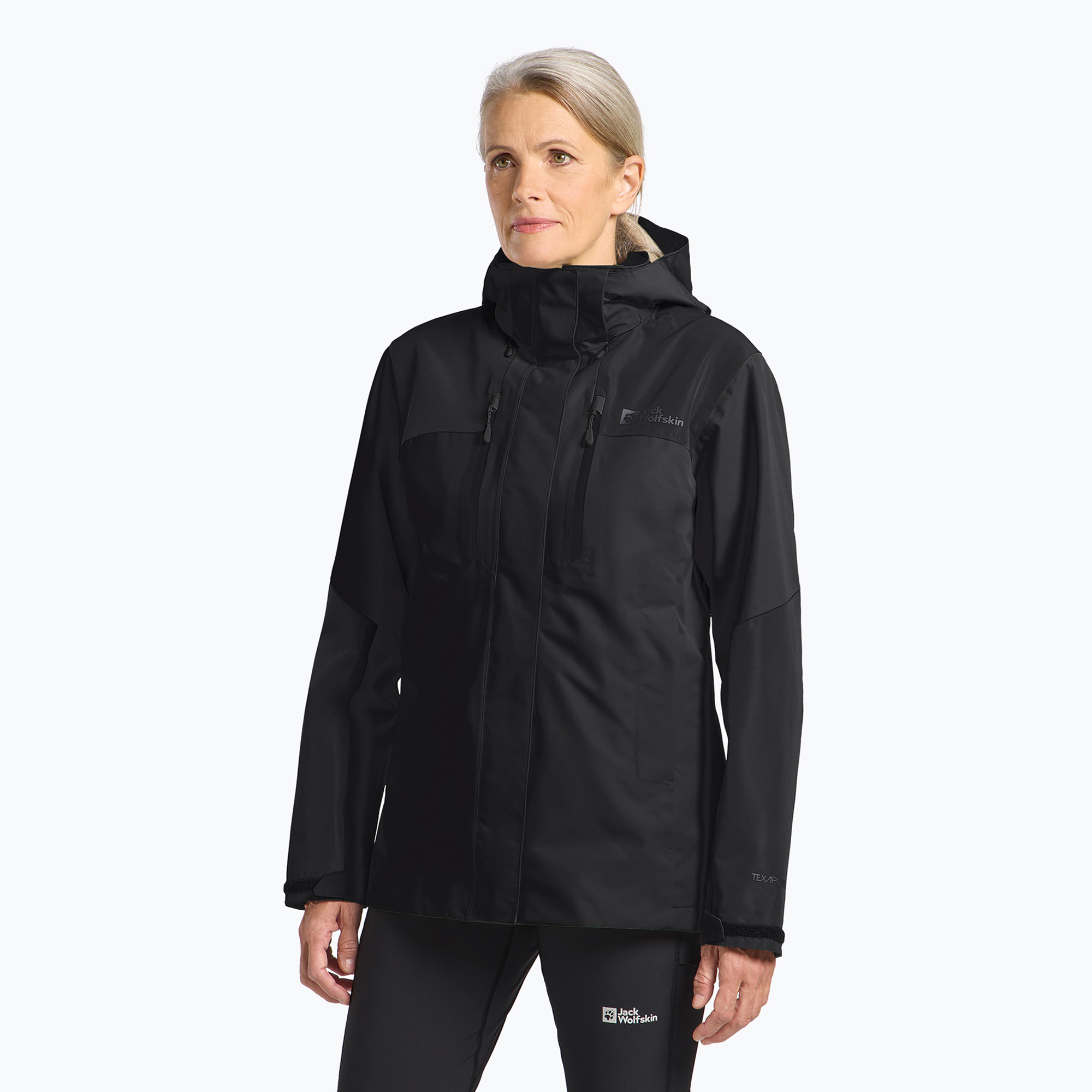 Kurtka przeciwdeszczowa damska Jack Wolfskin Jasper 2L black | WYSYŁKA W 24H | 30 DNI NA ZWROT