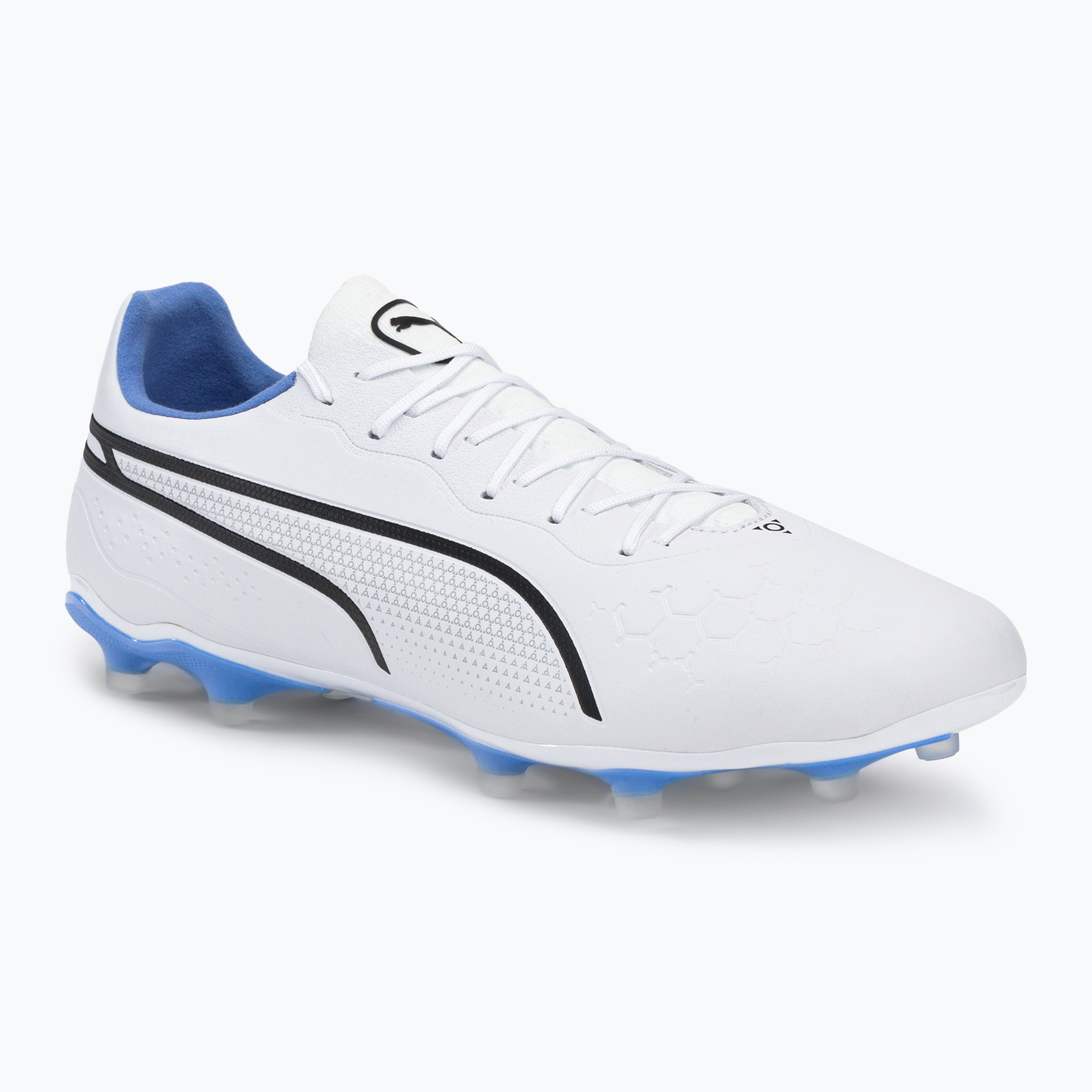 Zdjęcia - Buty piłkarskie Puma  męskie  King Pro FG/AG  white/black/blue glimmer/u 