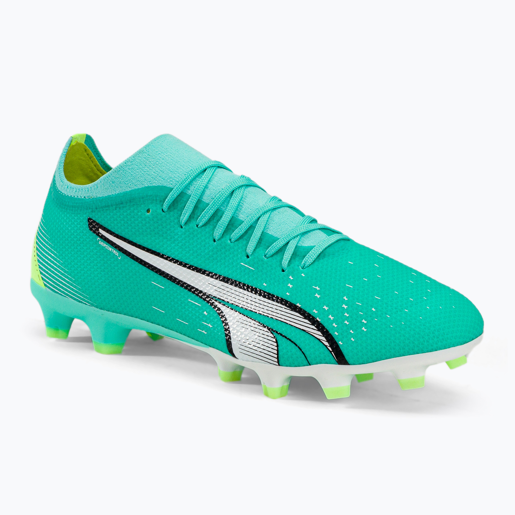 Buty piłkarskie męskie PUMA Ultra Match FG/AG electric peppermint/puma white/fast yellow | WYSYŁKA W 24H | 30 DNI NA ZWROT