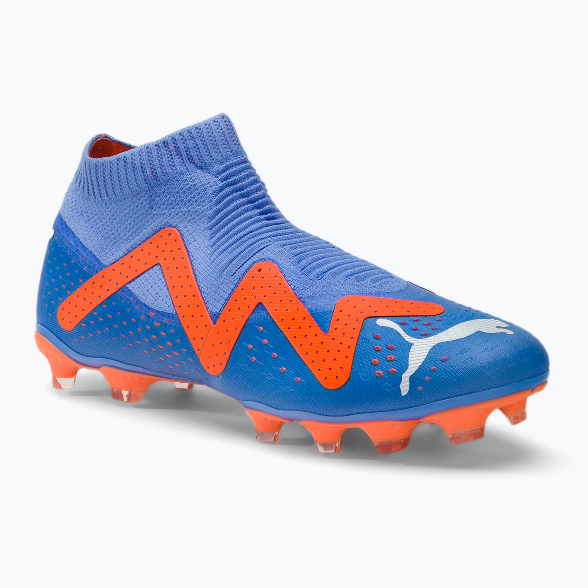 Buty piłkarskie męskie PUMA Future Match+ LL FG/AG blue glimmer/puma white/ultra orange | WYSYŁKA W 24H | 30 DNI NA ZWROT