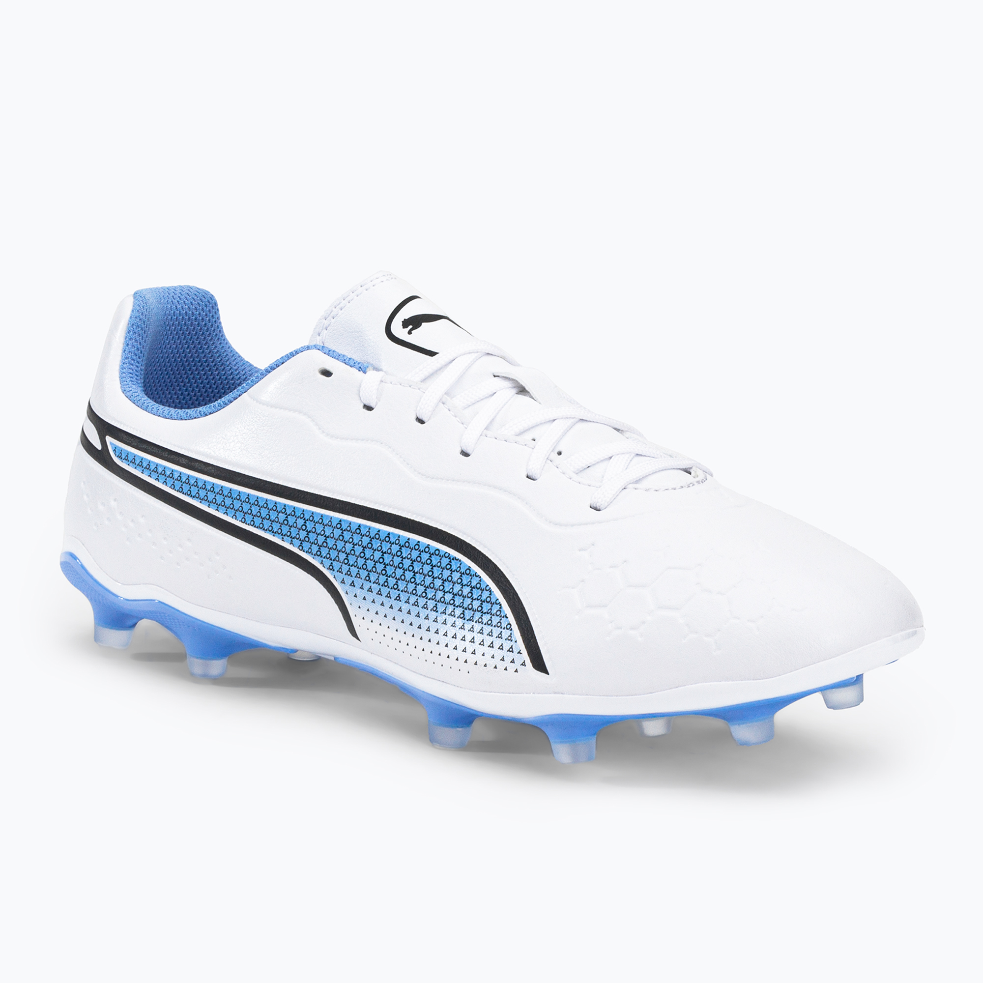 Фото - Футбольні бутси Puma Buty piłkarskie męskie  King Match FG/AG  white/black/blue glimmer 