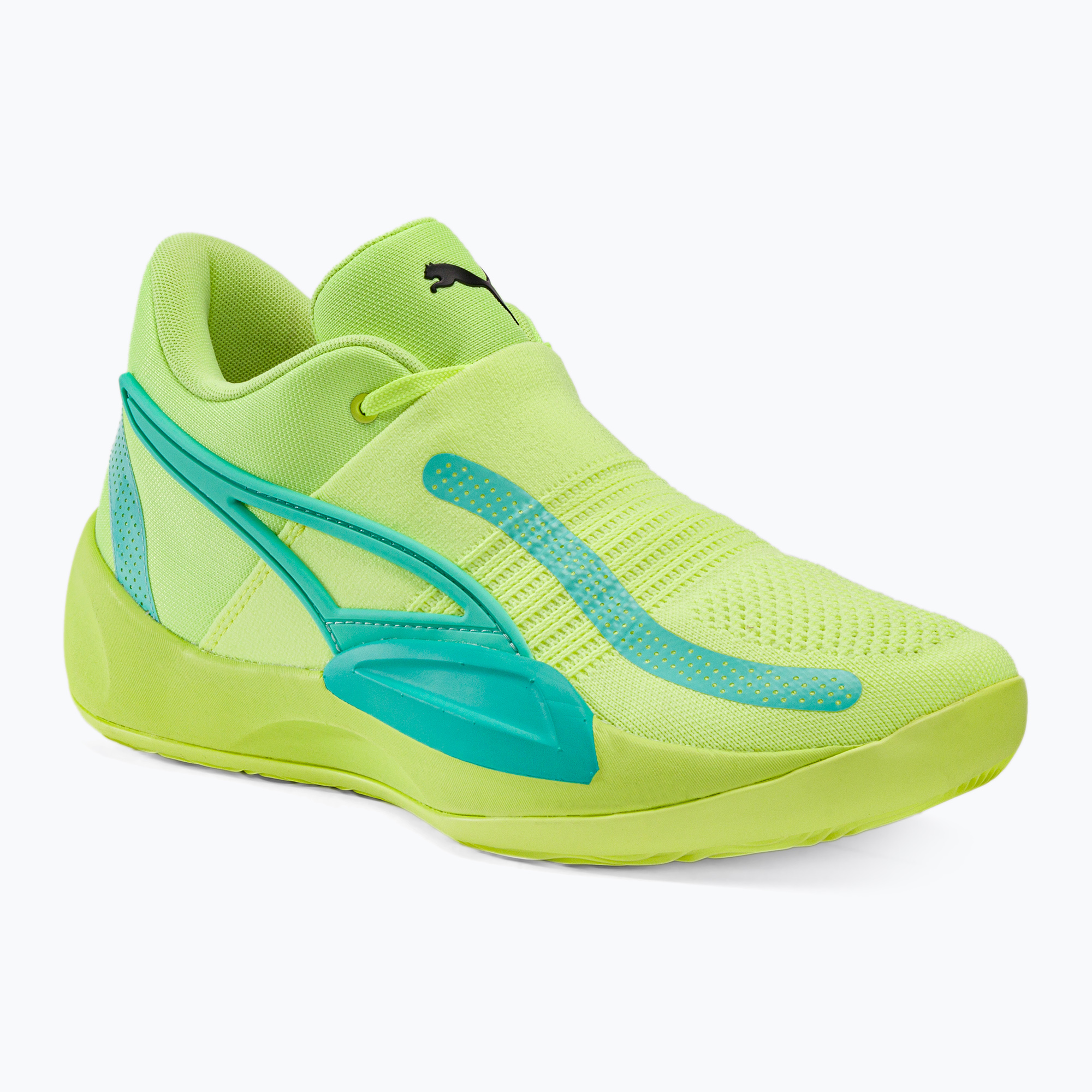 Buty do koszykówki męskie PUMA Rise Nitro fast yellow/electric peppermint | WYSYŁKA W 24H | 30 DNI NA ZWROT