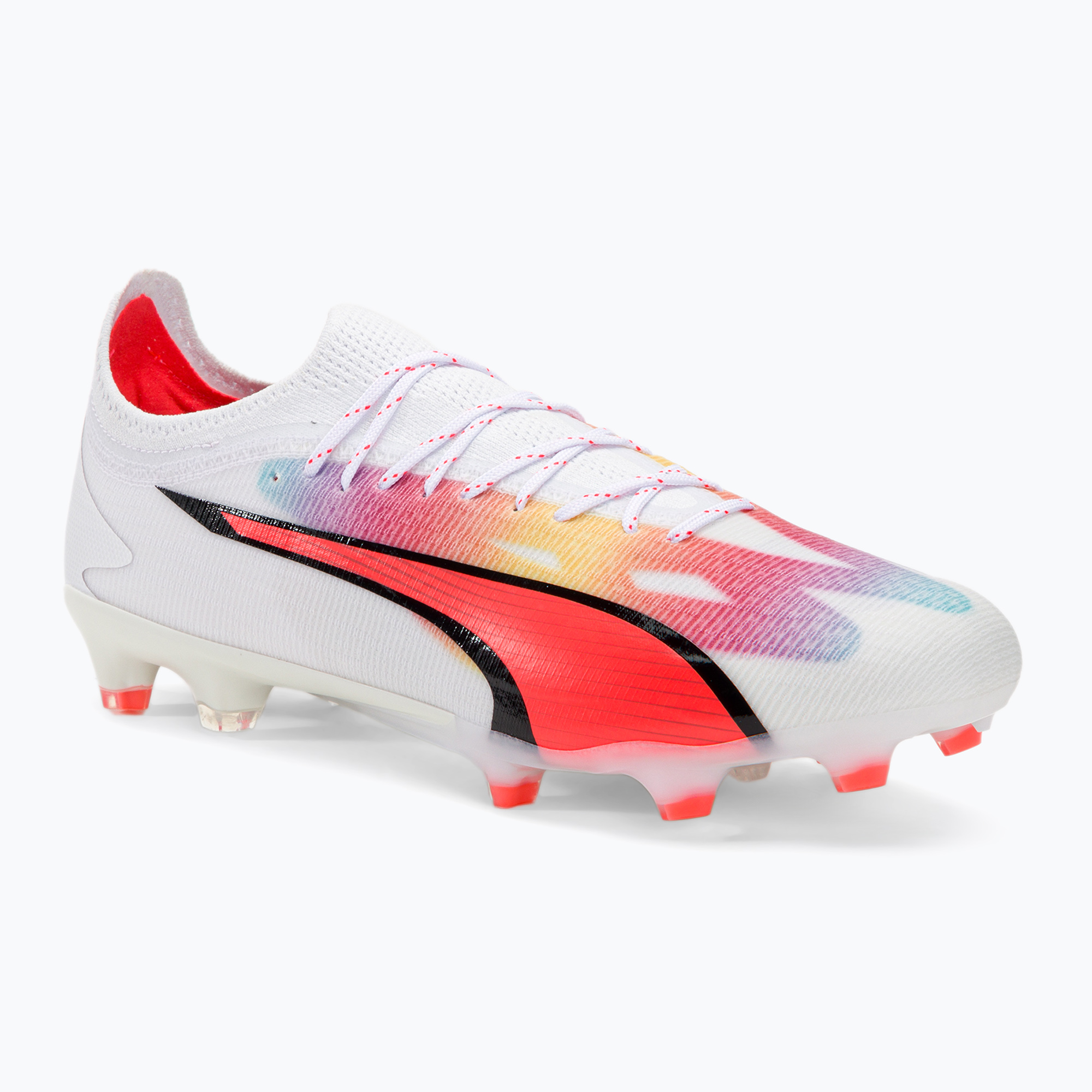 Buty piłkarskie męskie PUMA Ultra Ultimate FG/AG puma white/puma black/fire orchid | WYSYŁKA W 24H | 30 DNI NA ZWROT