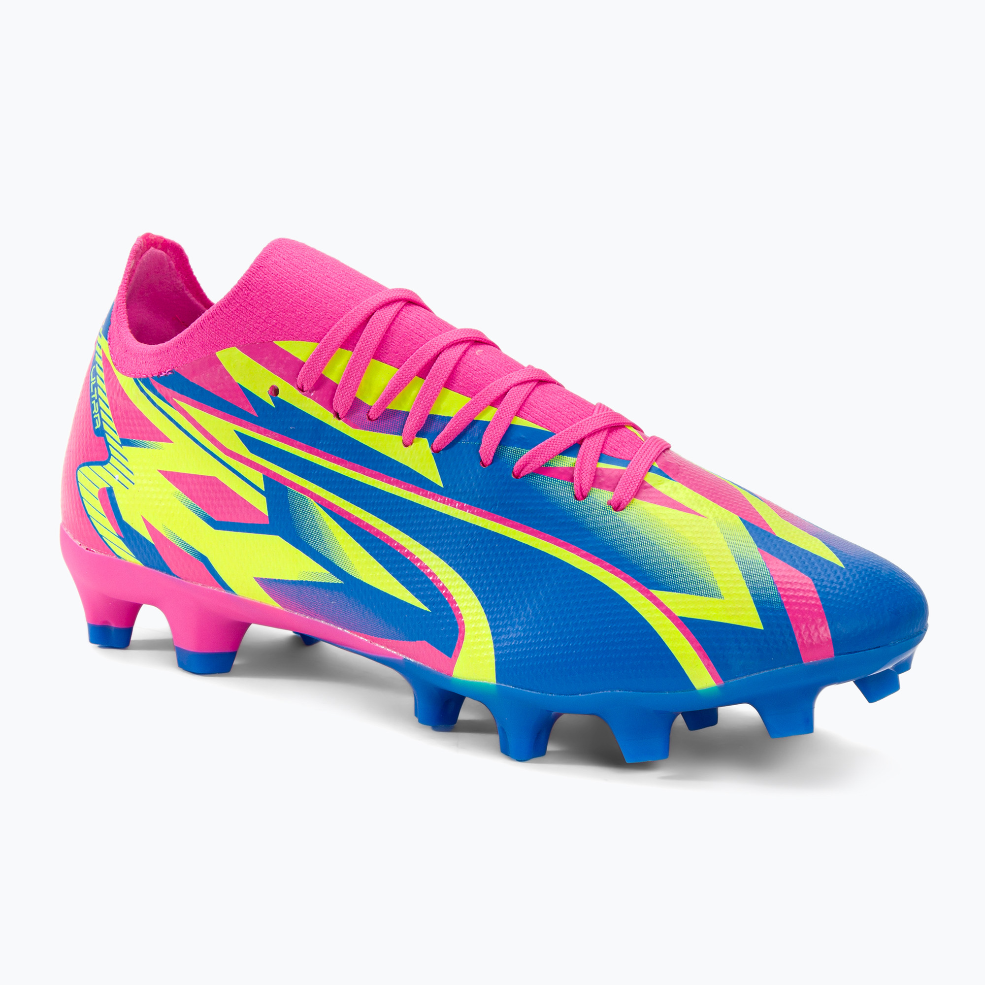 Zdjęcia - Buty piłkarskie Puma  męskie  Ultra Match Energy FG/AG luminous pink/yellow 