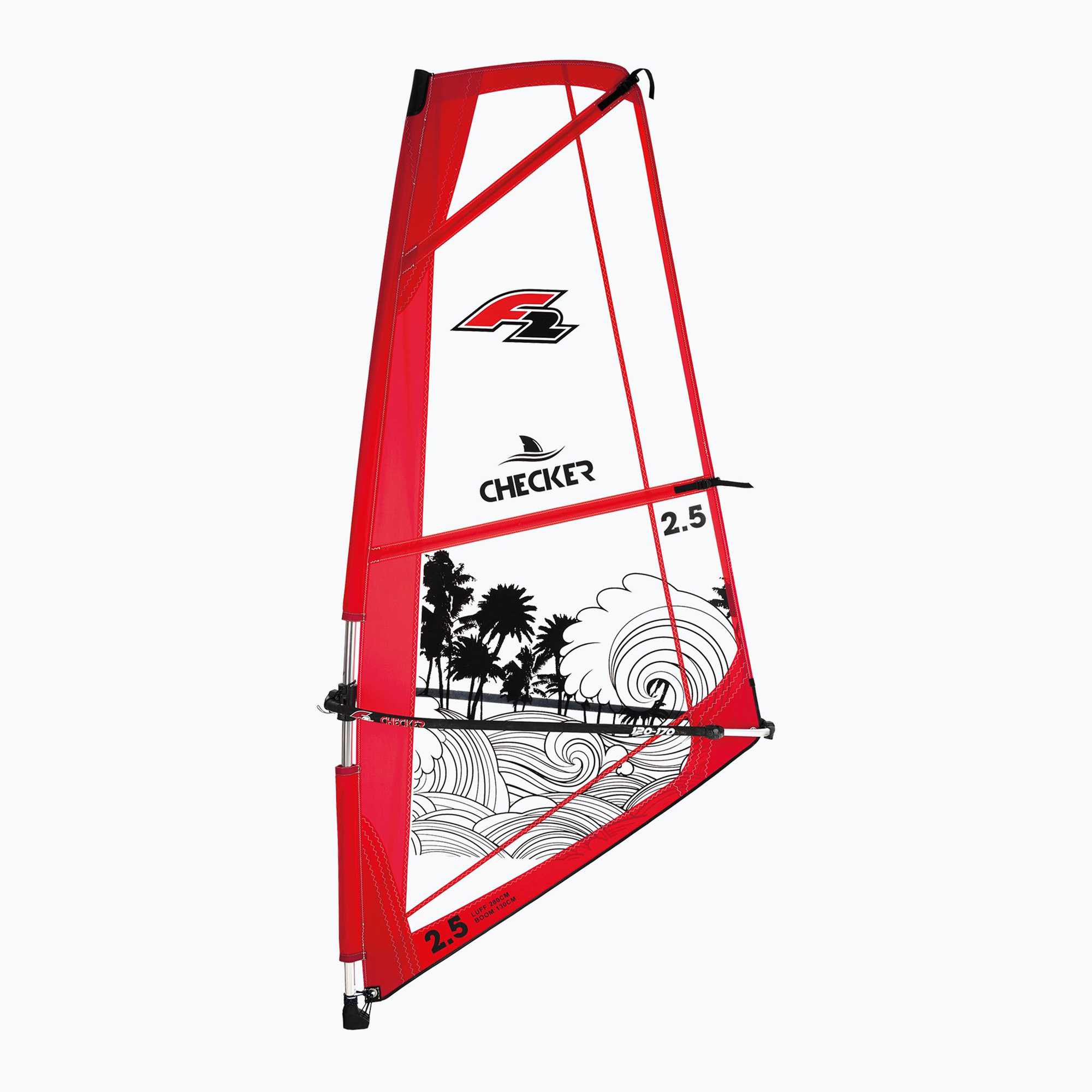 Pędnik do windSUP F2 Checker red 