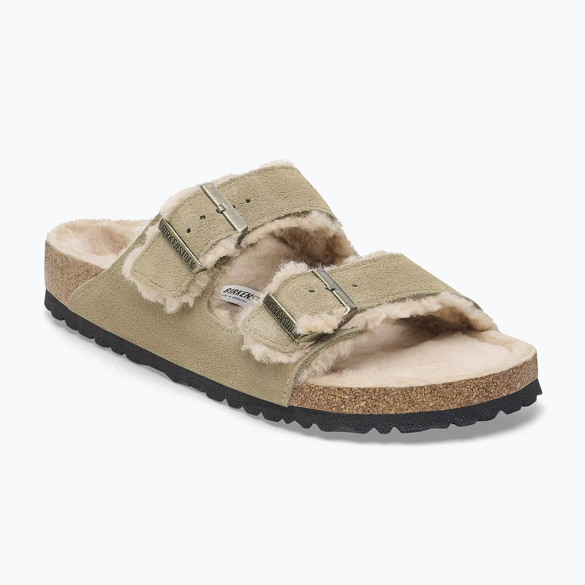 Klapki BIRKENSTOCK Arizona Shearling SL Narrow taupe 