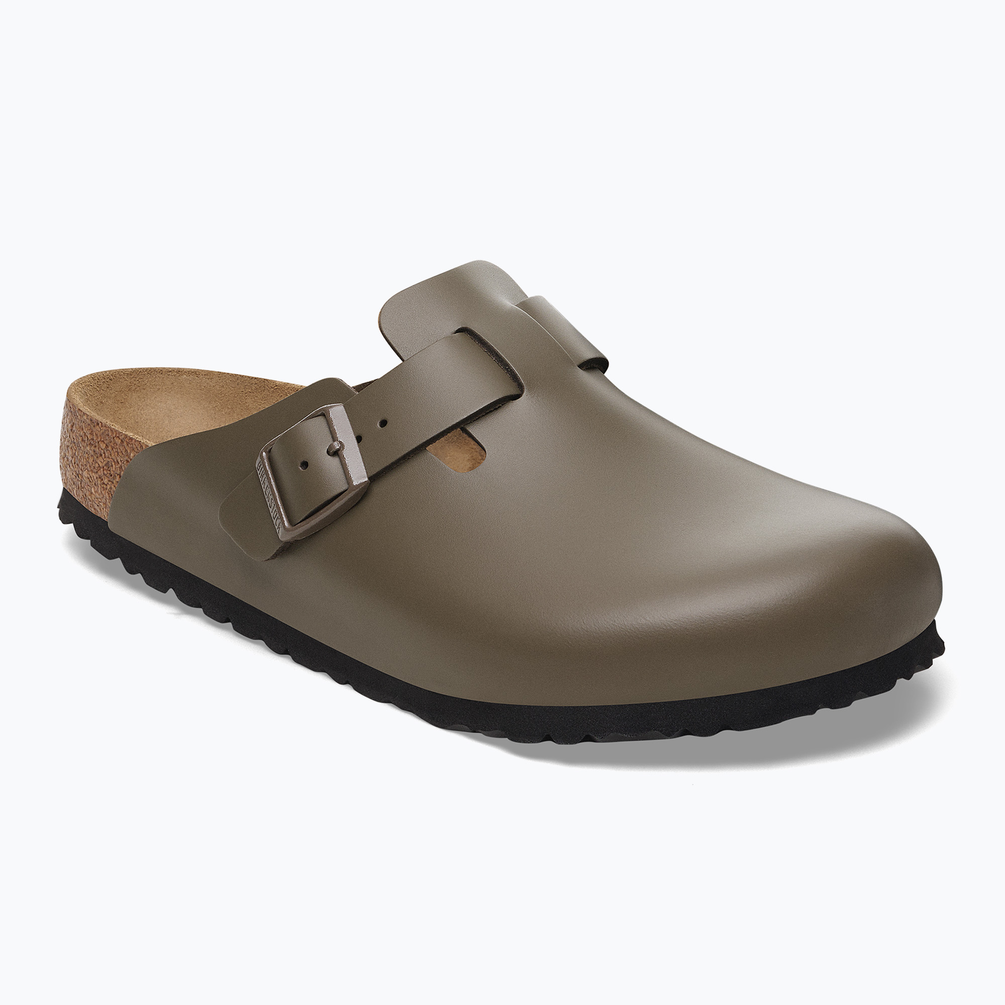 Klapki BIRKENSTOCK Boston NL Narrow smooth leather concrete gray | WYSYŁKA W 24H | 30 DNI NA ZWROT