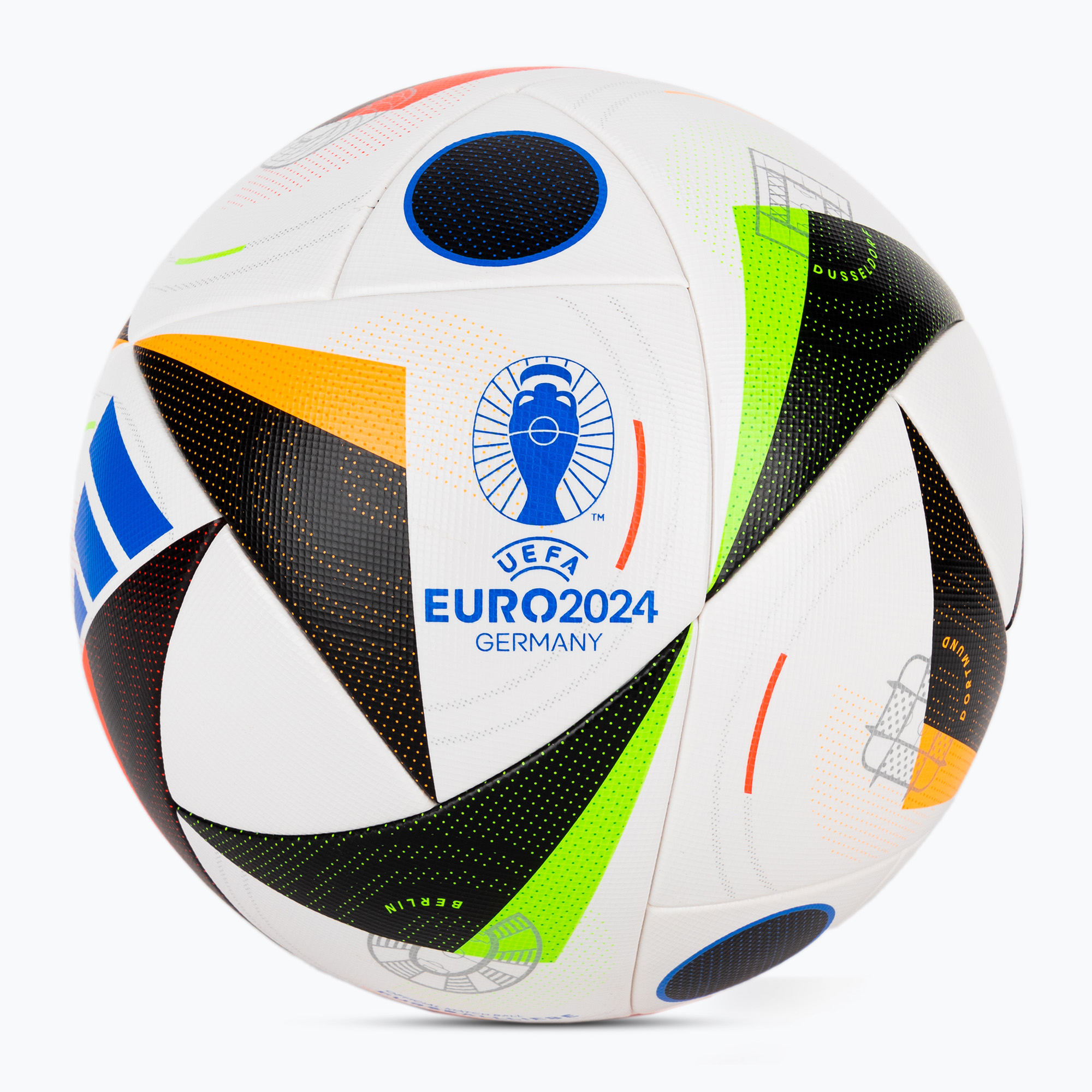 Piłka do piłki nożnej adidas Fussballliebe Competition Euro 2024 white/black/glow blue rozmiar 4 | WYSYŁKA W 24H | 30 DNI NA ZWROT