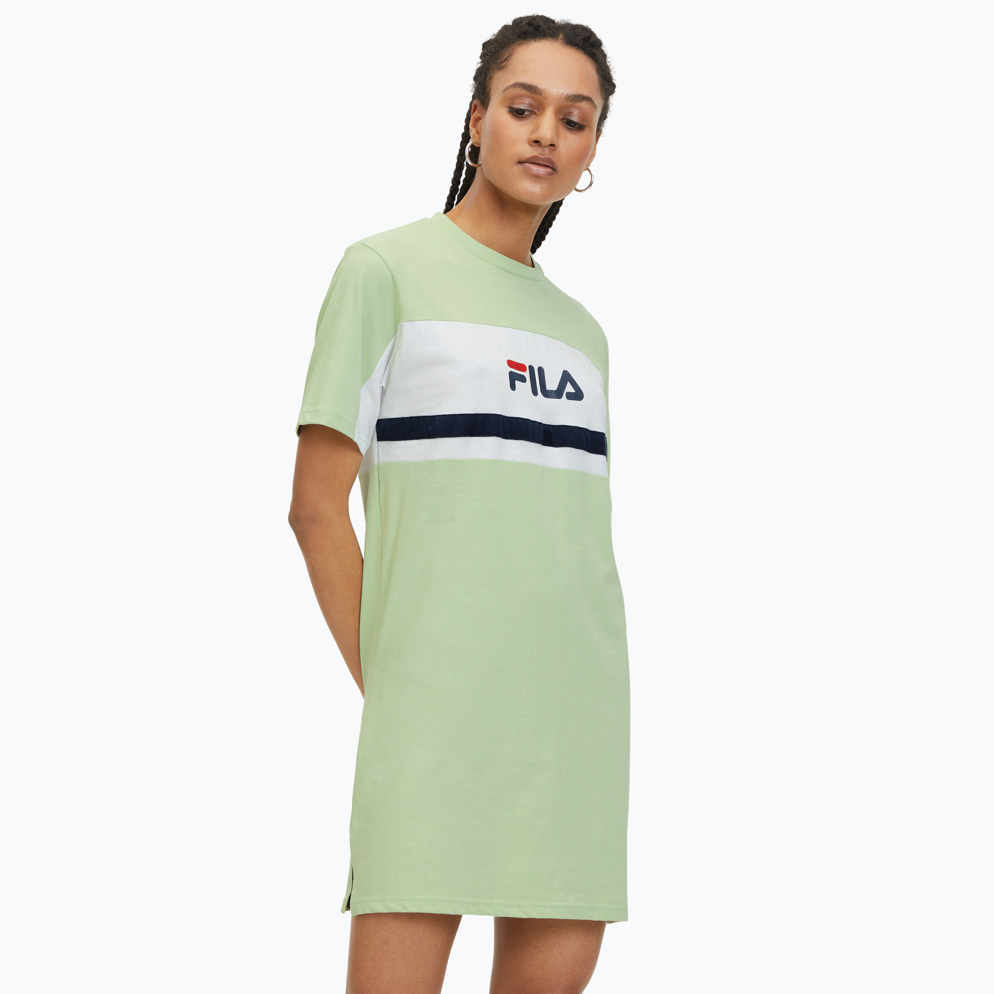 Sukienka FILA Lishui smoke green/bright white | WYSYŁKA W 24H | 30 DNI NA ZWROT