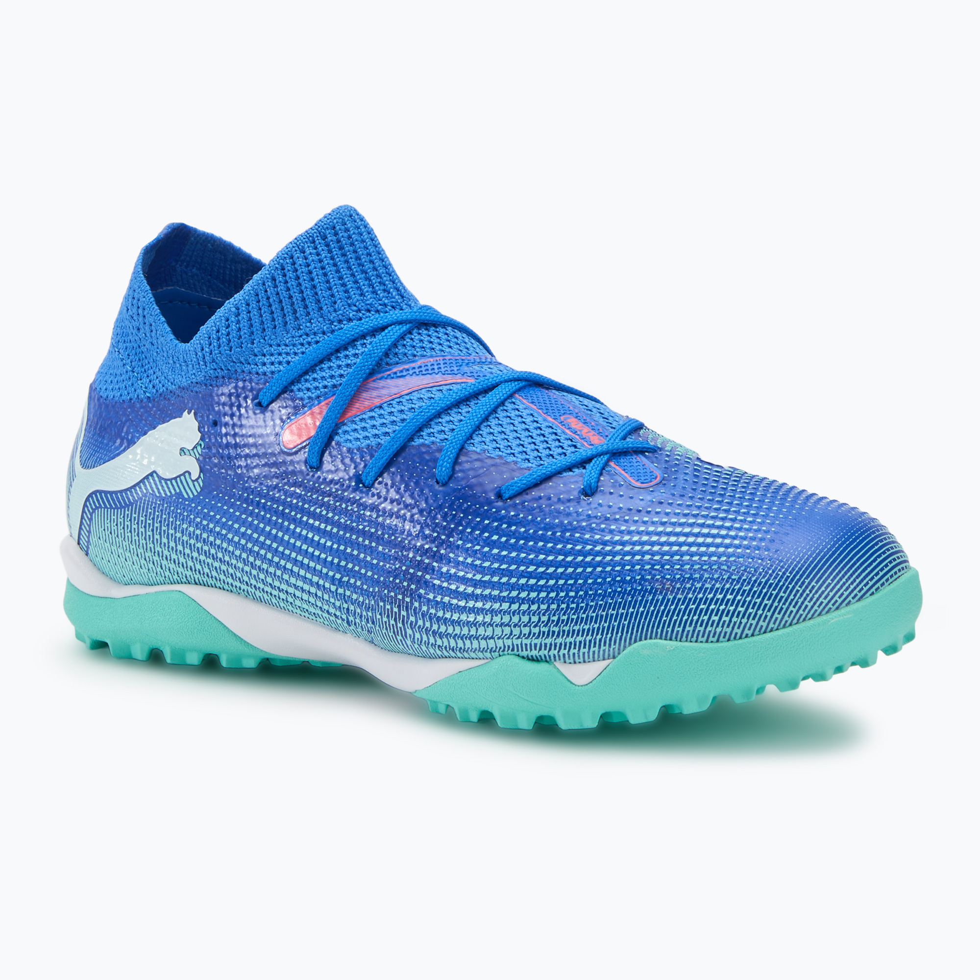 Buty piłkarskie dziecięce PUMA Future 7 Match TT + Mid Jr bluemazing/puma white/electric peppermint | WYSYŁKA W 24H | 30 DNI NA ZWROT