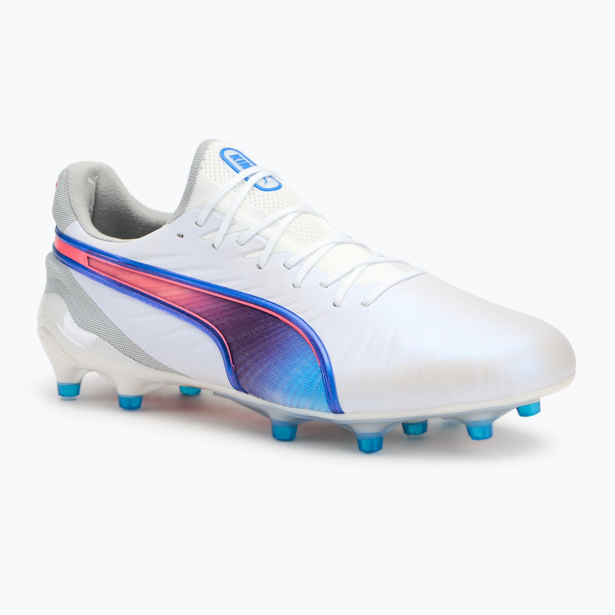 Buty piłkarskie PUMA King Ultimate FG/AG puma white/bluemazing/flat light grey/sunset glow | WYSYŁKA W 24H | 30 DNI NA ZWROT