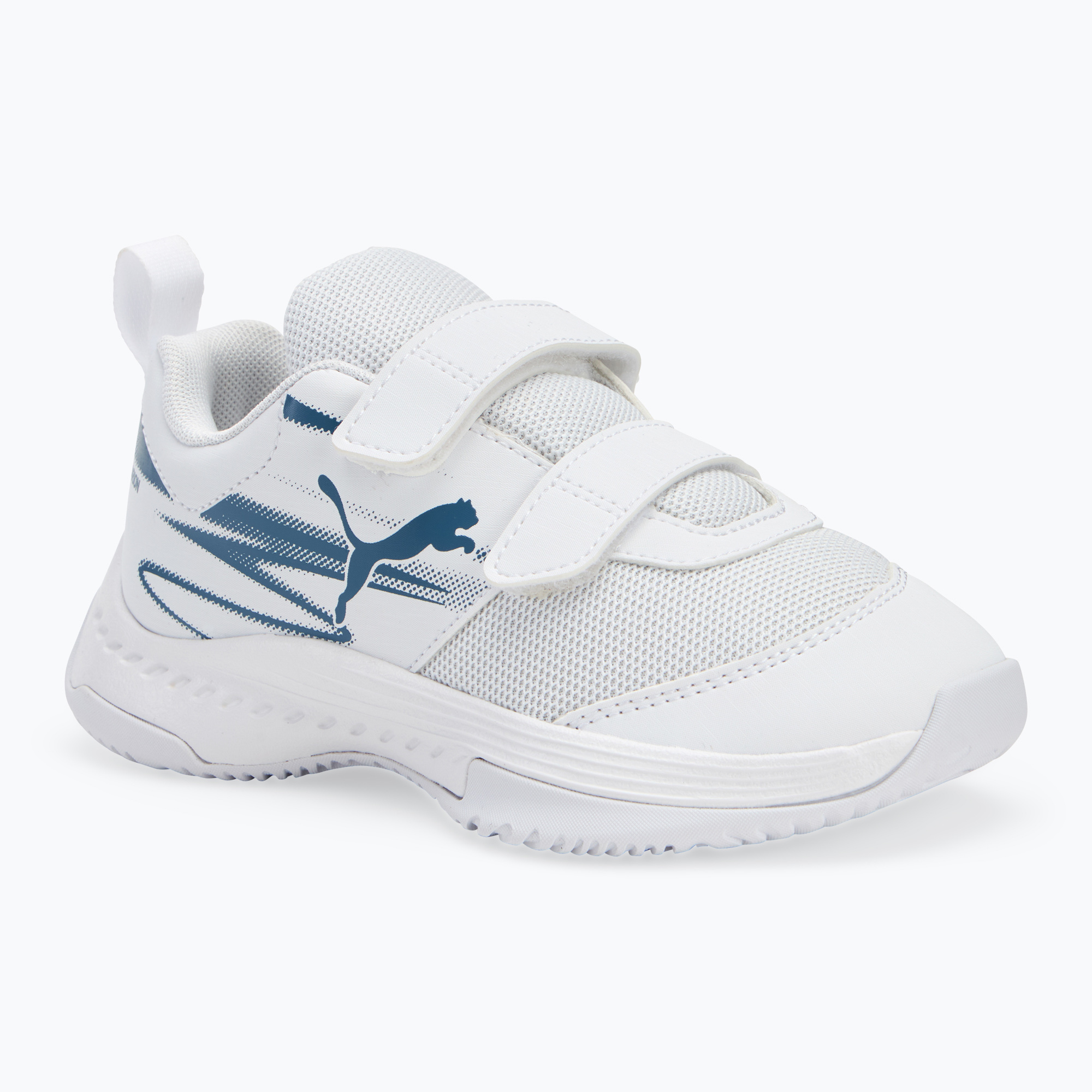 Buty do sportów halowych dziecięce PUMA Varion II V Jr puma white/blue horizon | WYSYŁKA W 24H | 30 DNI NA ZWROT