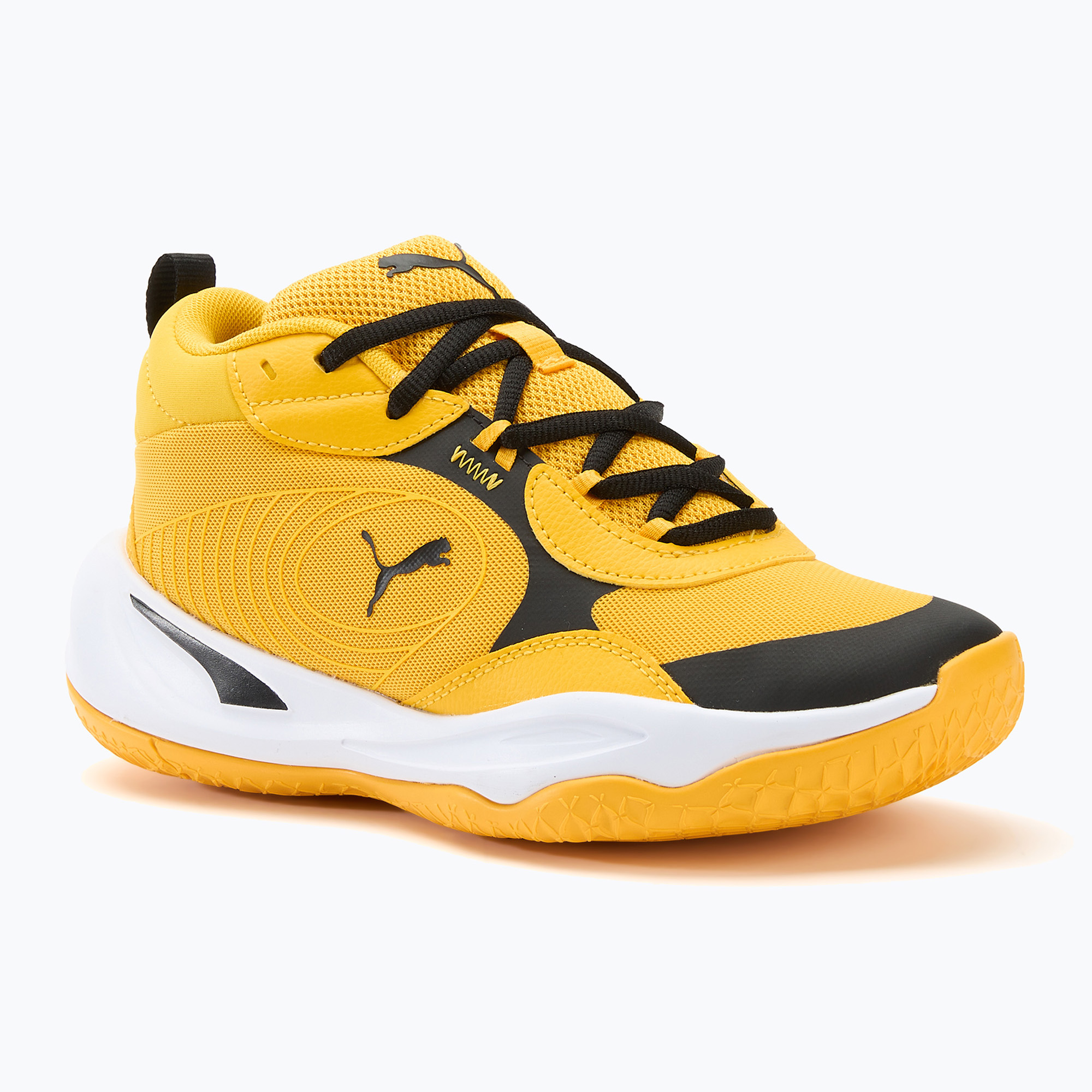 Buty do koszykówki dziecięce PUMA Playmaker Pro JR yellow sizzle/puma blackl | WYSYŁKA W 24H | 30 DNI NA ZWROT