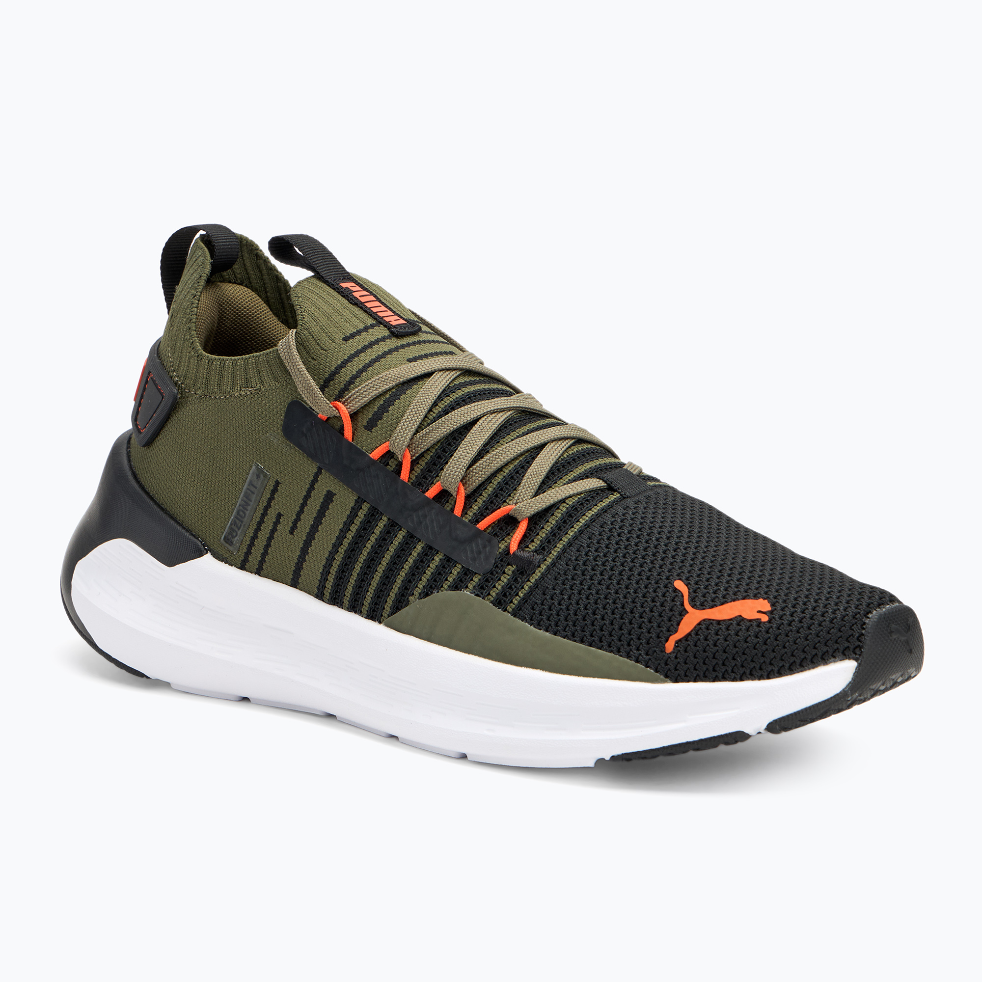 Buty do biegania PUMA Softride Symmetry Fuzion puma olive/puma black/flame filcker | WYSYŁKA W 24H | 30 DNI NA ZWROT