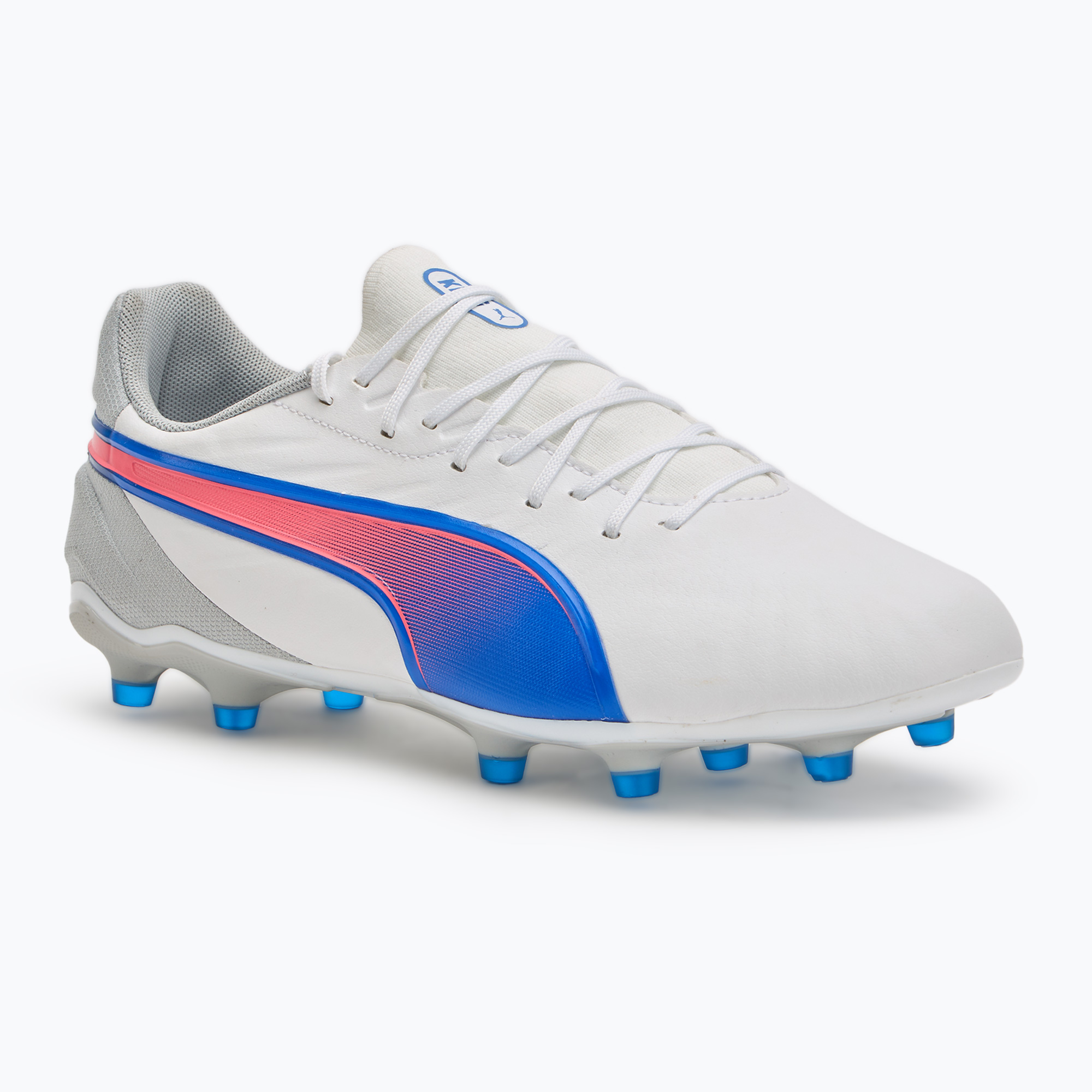 Buty piłkarskie PUMA King Match FG/AG puma white/bluemazing/flat light grey/sunset glow | WYSYŁKA W 24H | 30 DNI NA ZWROT