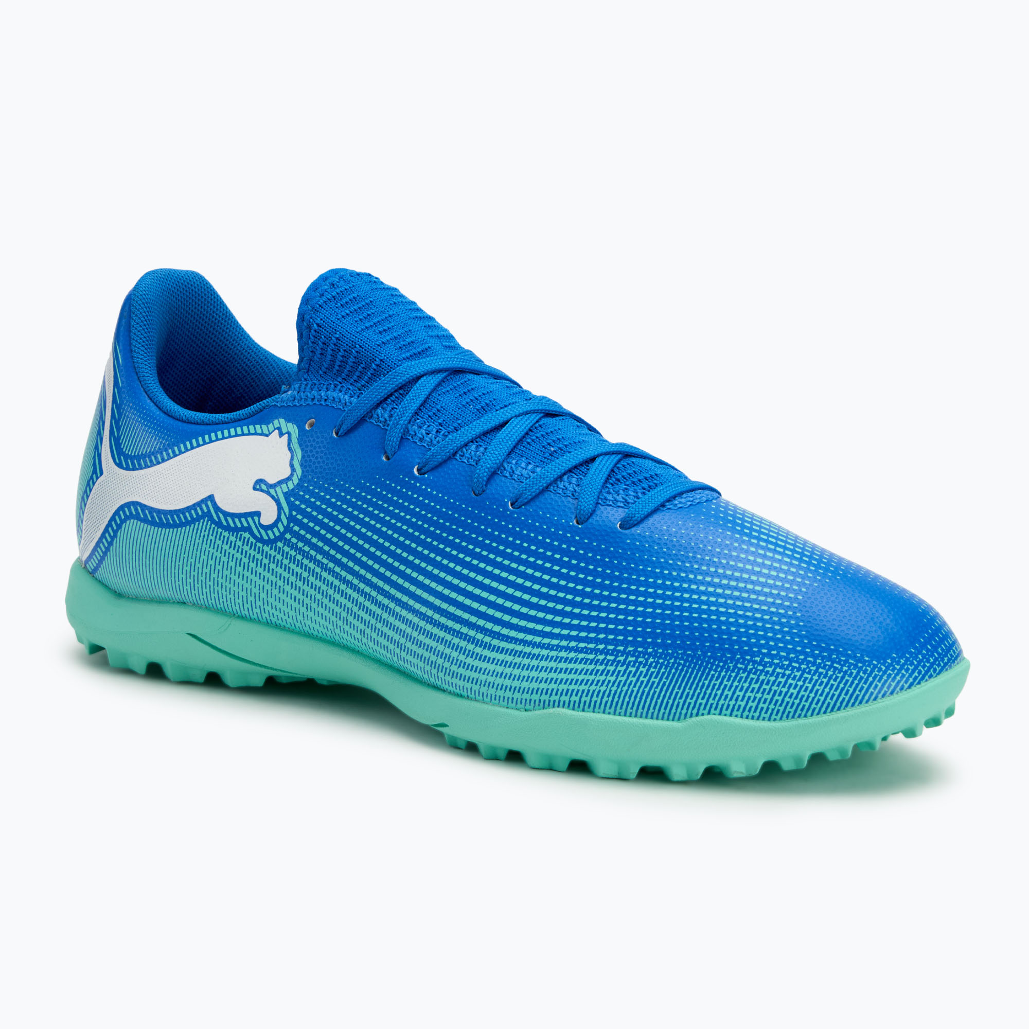 Фото - Футбольні бутси Puma Buty piłkarskie  Future 7 Play TT hyperlink blue/mint/ white | WYSYŁKA W 24H | 30 DNI NA ZWROT 